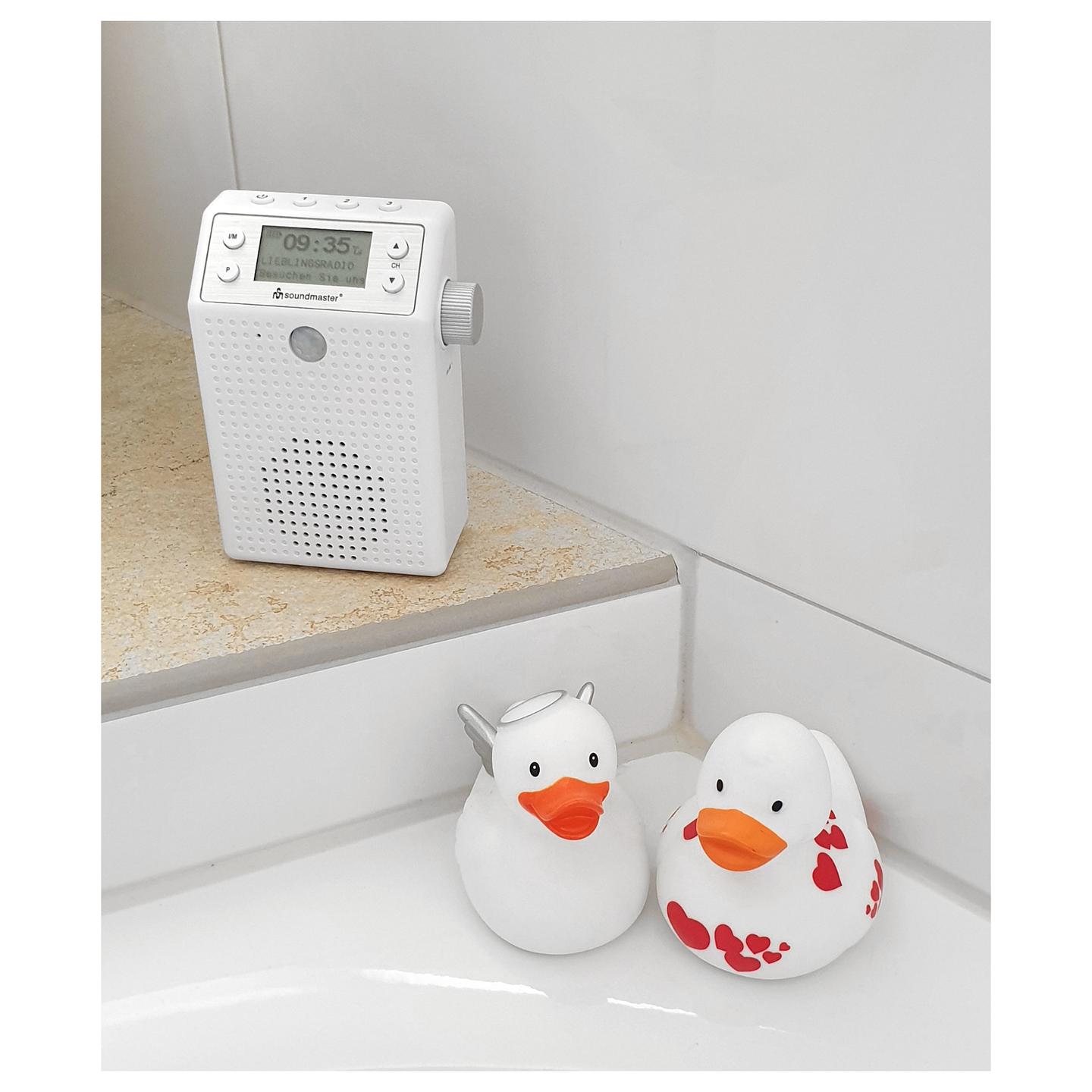 Radio portative Soundmaster DAB60WE, DAB+, FM, 3 W RMS, Bateri Li-Ion 1200 mAh, Rezistente ndaj spërkatjeve - Bardhë - 4