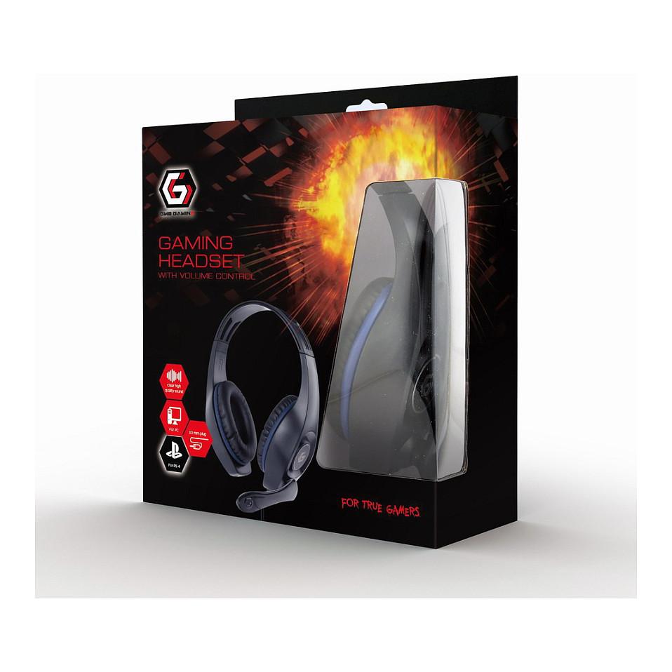 Kufje Gaming Gembird GHS-05-B / Wired / 3.5mm / Over-Ear - Zezë/Blu - 4