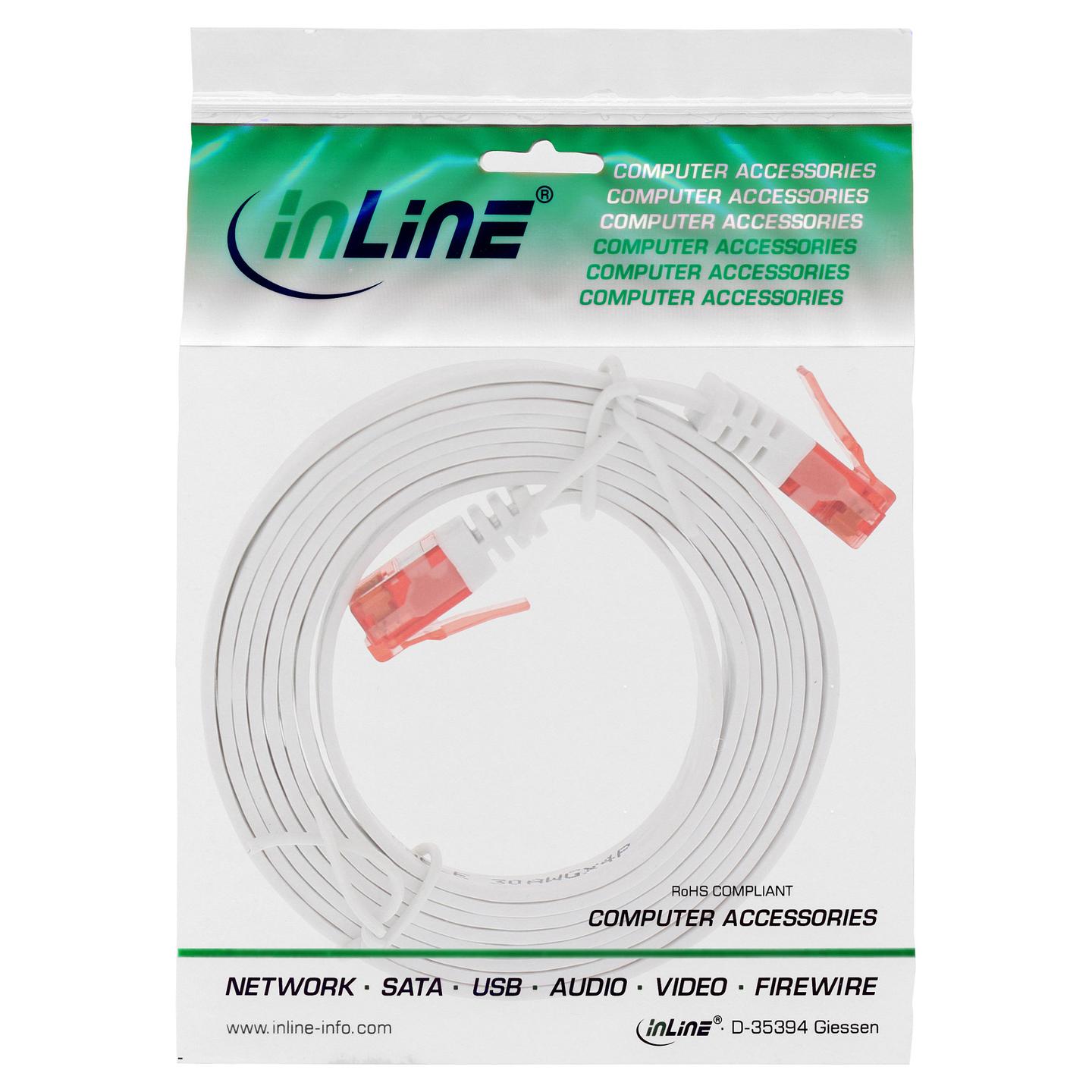 Kabllo për Rrjet InLine 71602W / RJ45 - RJ45 / Cat.6 / U/UTP / AWG30 / 2 m - Bardhë - 4