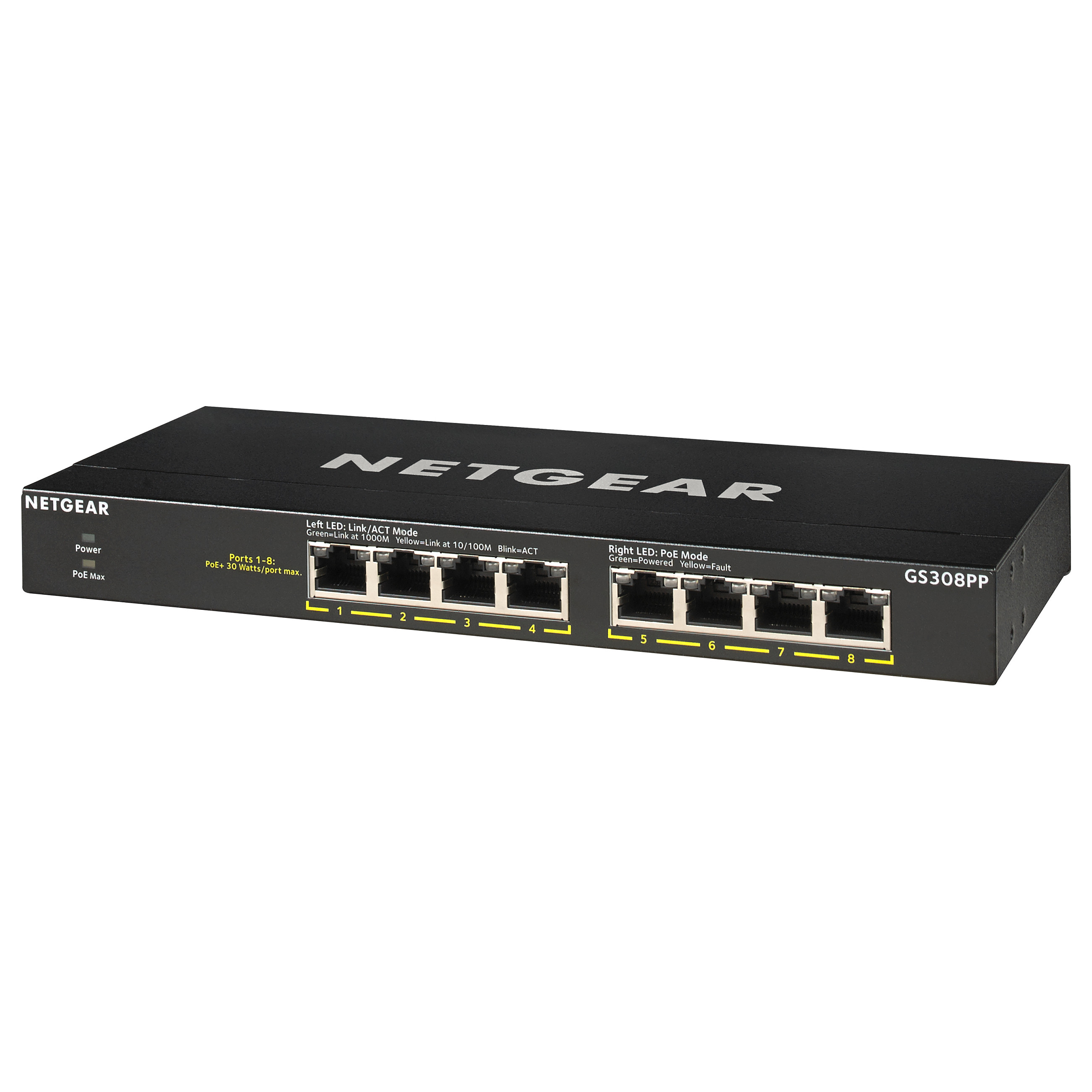 Switch NETGEAR 8P Netgear GS308PP RM PoE+ - 4