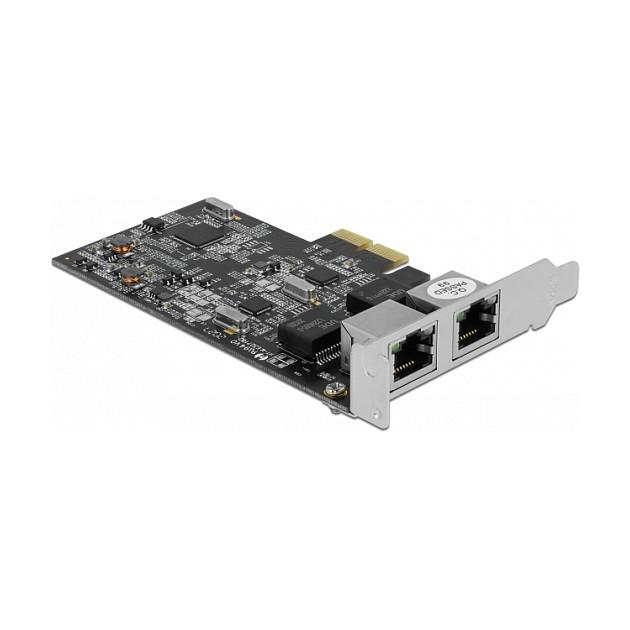 Karta të Rrjetit Delock 89530 / PCIe x2 / 2x 2.5 Gigabit LAN RJ45 / 2.5Gbps / Realtek RTL8125B - 1
