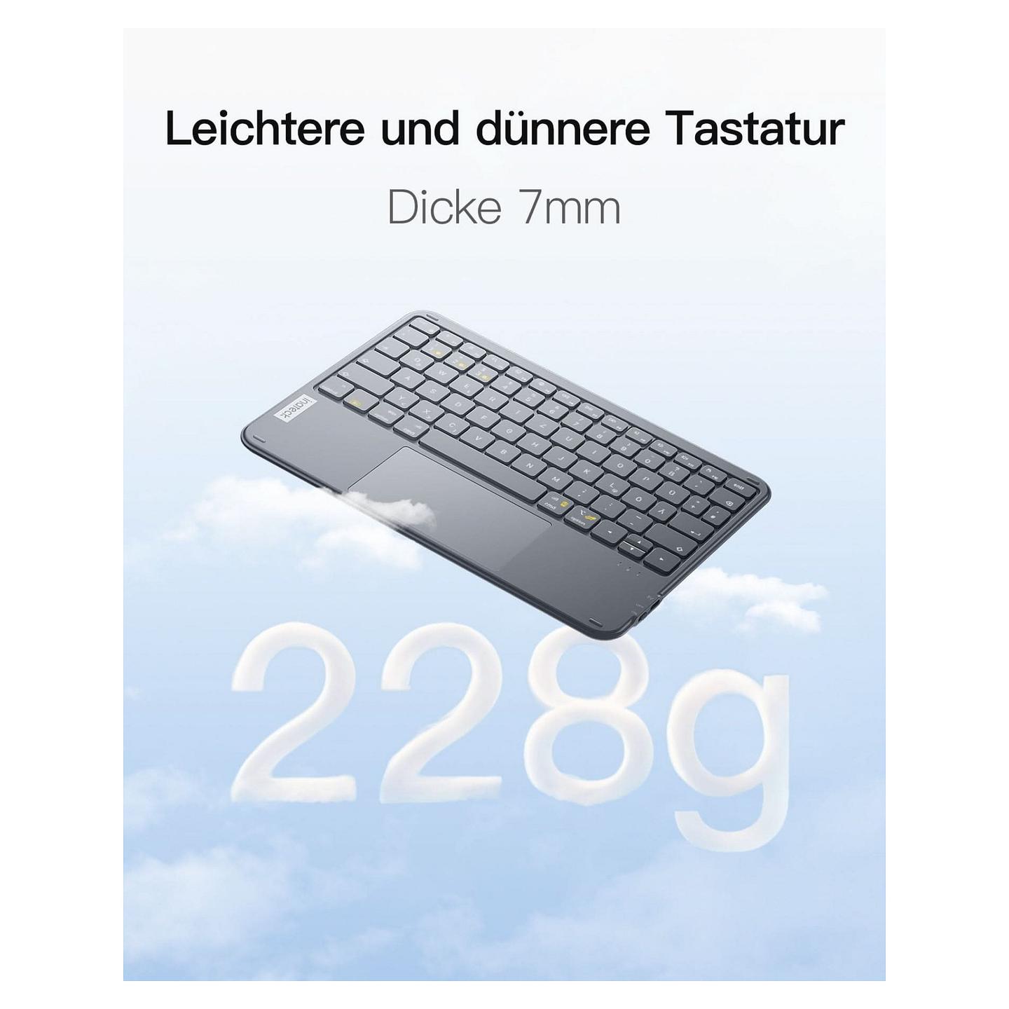 Aksesorë për tablet inateck KB01105 QWERTZ Keyboard for iPad / Tablet / Windows / Laptop / PC - Gri - 3