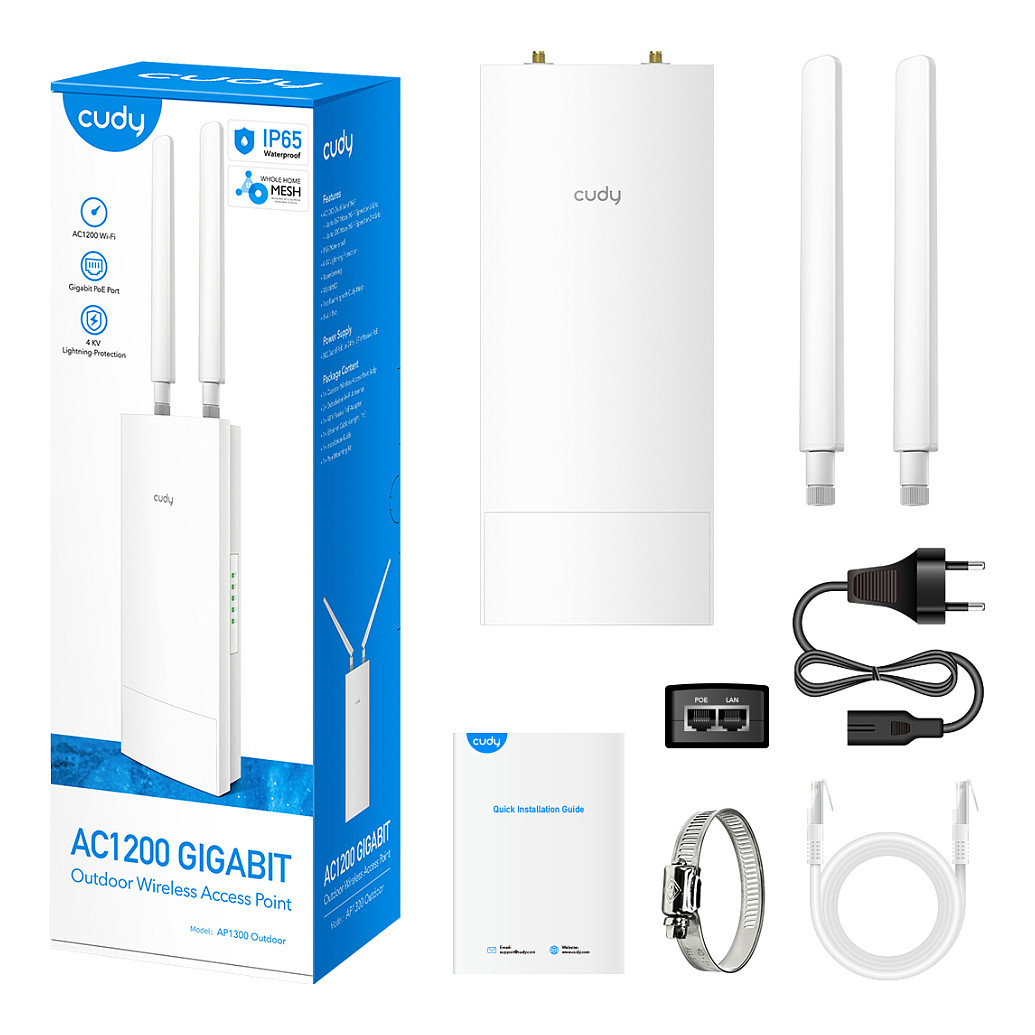 Access Point Cudy AC1200 WiFi Gigabit Outdoor – Bardhë - 6