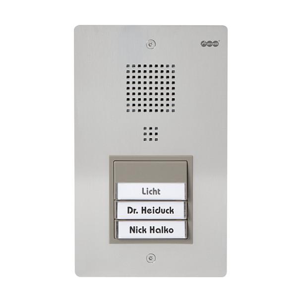 Interfon Dere Auerswald TFS-Dialog 313 / 90057 / 3 Butona Zile / Portë Analoge a/b / Hands-Free / IP22 / Çelik Inoks