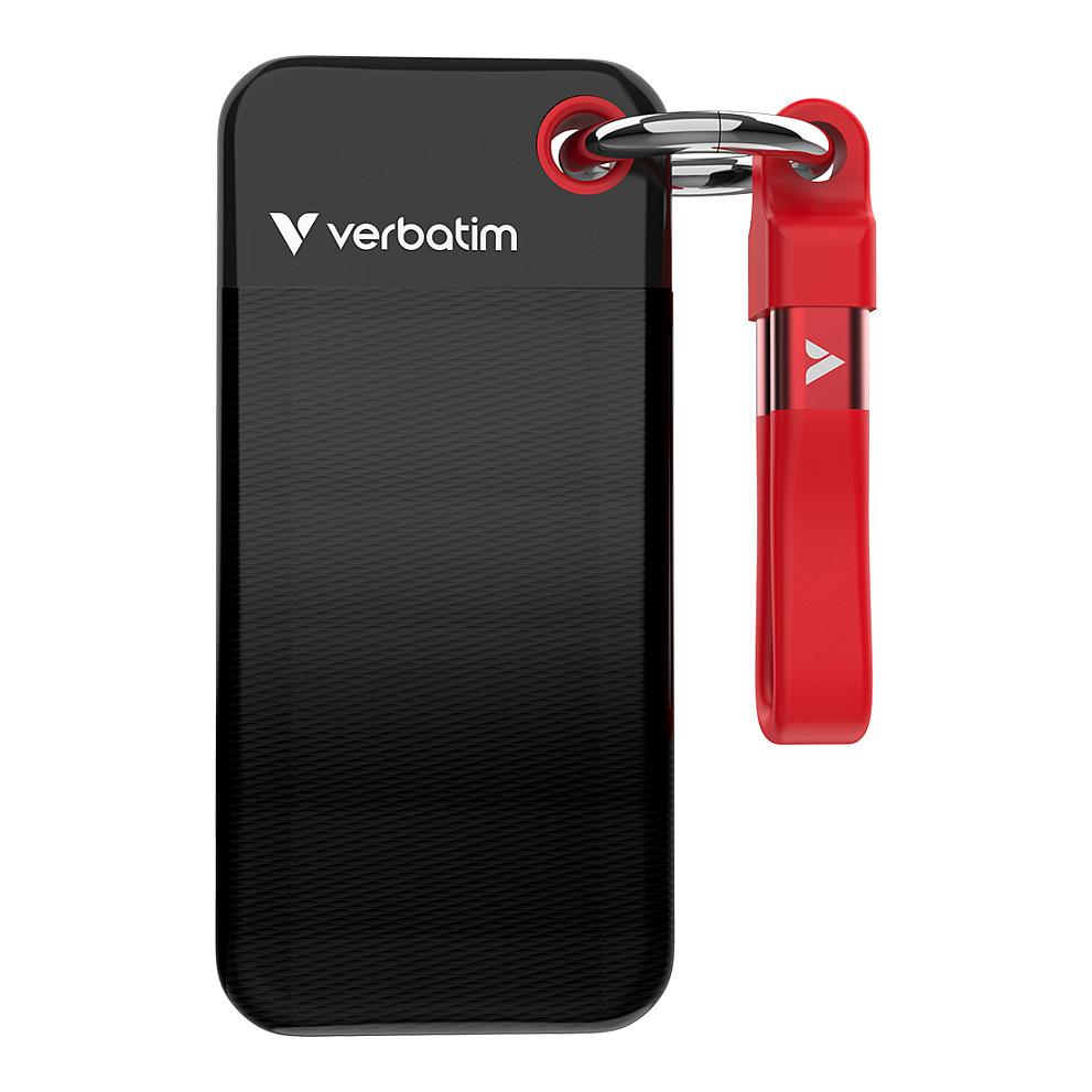 SSD e Jashtme Verbatim Pocket SSD / 2TB / USB 3.2 Gen 2 / 1000MB/s Read 1000MB/s Write - Zezë/Kuqe