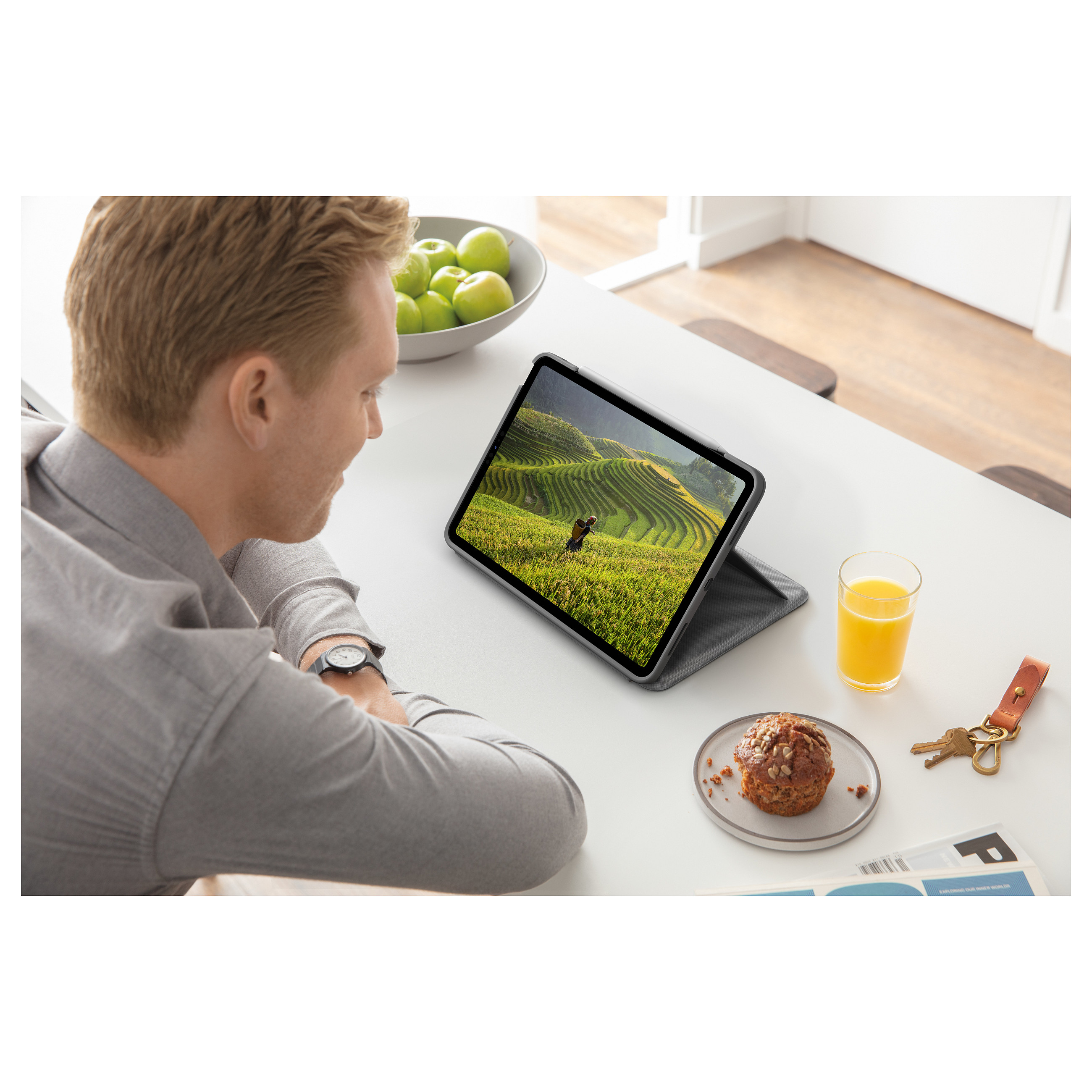 Aksesorë për tablet Logitech Slim Folio Bluetooth Keyboard with protective cover for iPad Air 10.9"  - Gri - 13