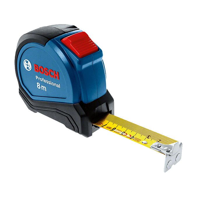 Metër Matës Bosch Professional Autolock, 8m, Gjerësi 27mm, Grep Magnetik, Shirit me Veshje Najloni, Klasa II e Saktësisë - Blu