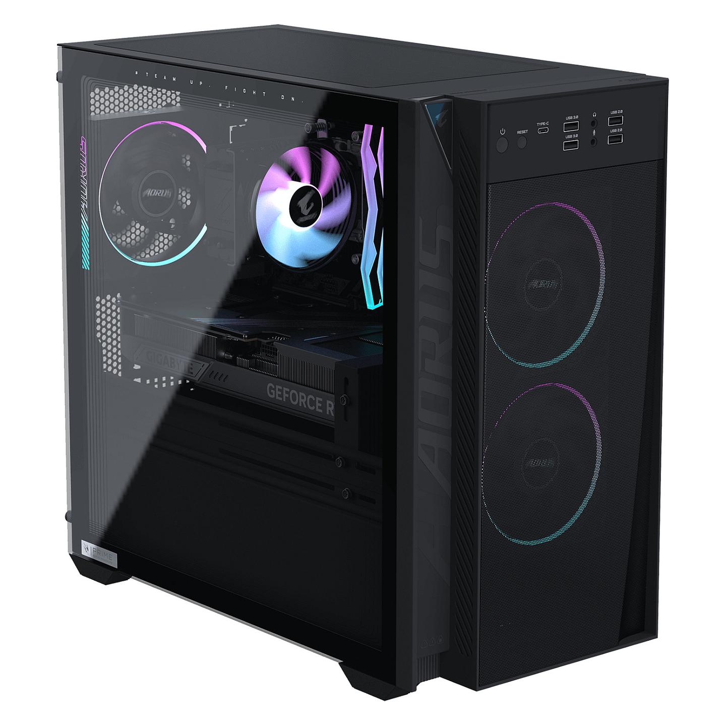 Kompjuter Gaming GIGABYTE AORUS Prime 3 AP3A7N6-5111, Ryzen 7 9700X, 16GB DDR5, 1TB, RTX 5060 8GB - Zezë - 2