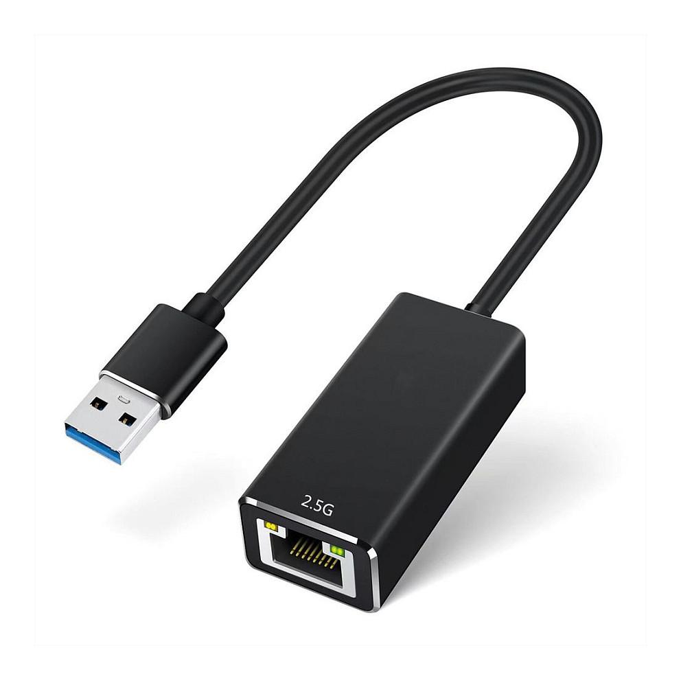 Adapter rrjeti VALUE 12.99.1135, USB 3.2 Gen 1 Type-A në RJ45, 2.5 Gbps, 15 cm - Zezë