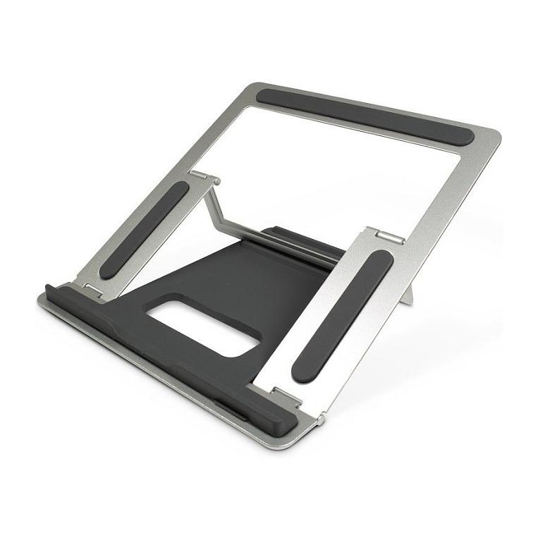 Mbajtës për Laptop Inter-Tech NBS-100, i Rregullueshëm në Lartësi, 4 Nivele, 90–113mm, 23–30°, 10kg, Metal - Argjend, Zezë