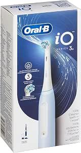 Furçë dhëmbësh elektrike Oral-B iO Series 3, 3 mënyra, Sensor presioni, Bateri Li-Ion - Blu e çelët, Bardhë