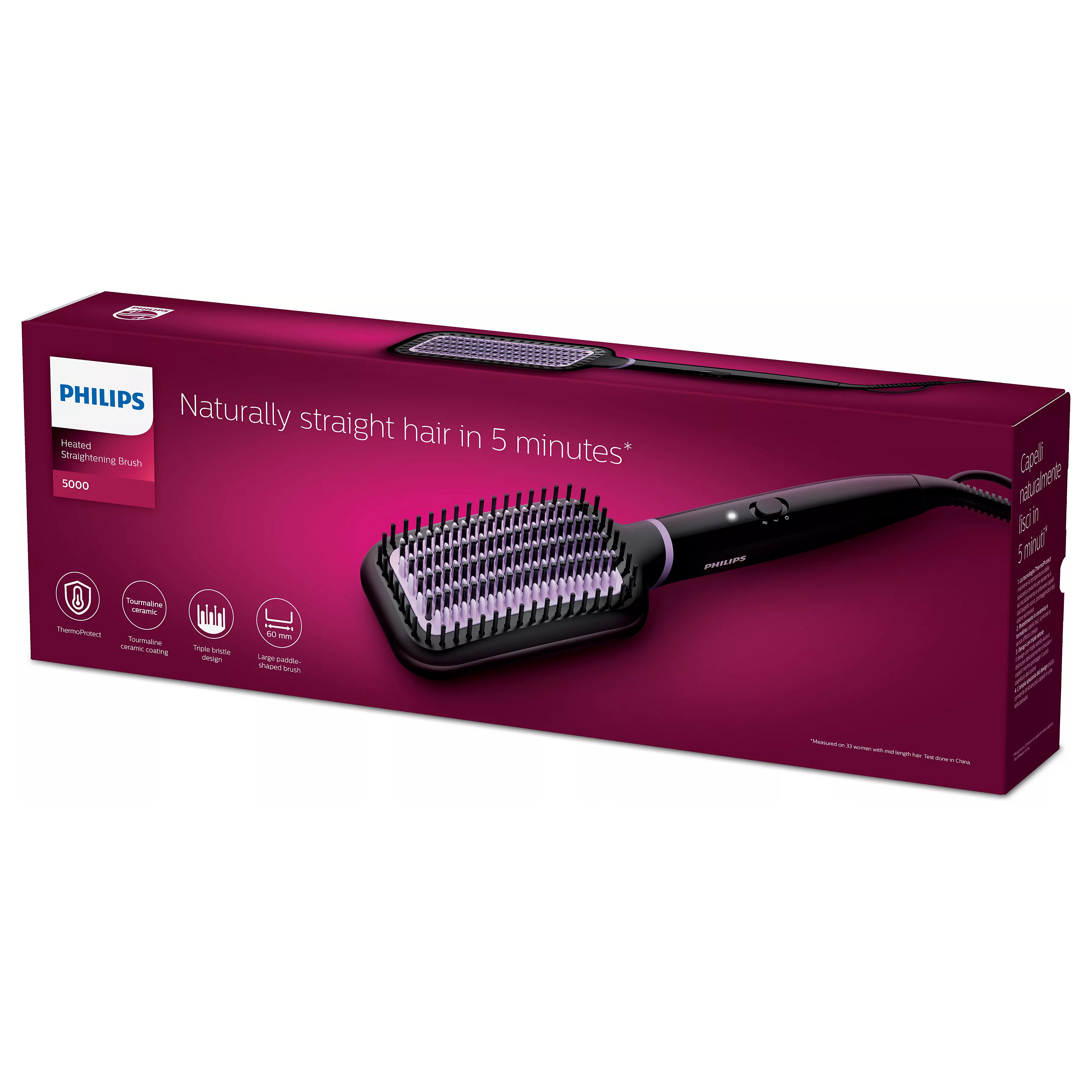 Stilues për flokë Philips StyleCare Essential BHH880/00 / 2 Temperatura / ThermoProtect / Tourmaline Ceramic / 111 Qime të Ngrohura – Zezë/Vjollcëë - 4