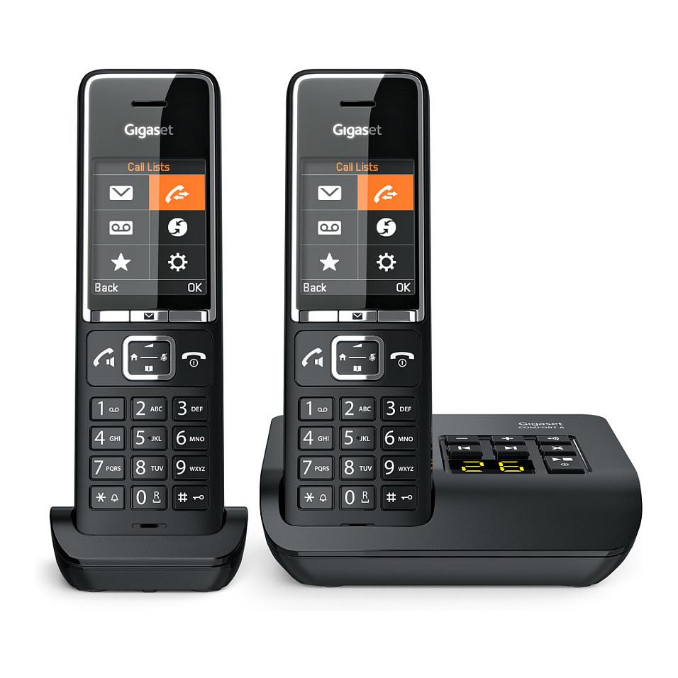 Telefon i Thjeshtë Gigaset COMFORT 550A DUO, DECT/GAP, Ekran 2.2" TFT me Ngjyra, Hands-Free, 200 Kontakte - Zezë