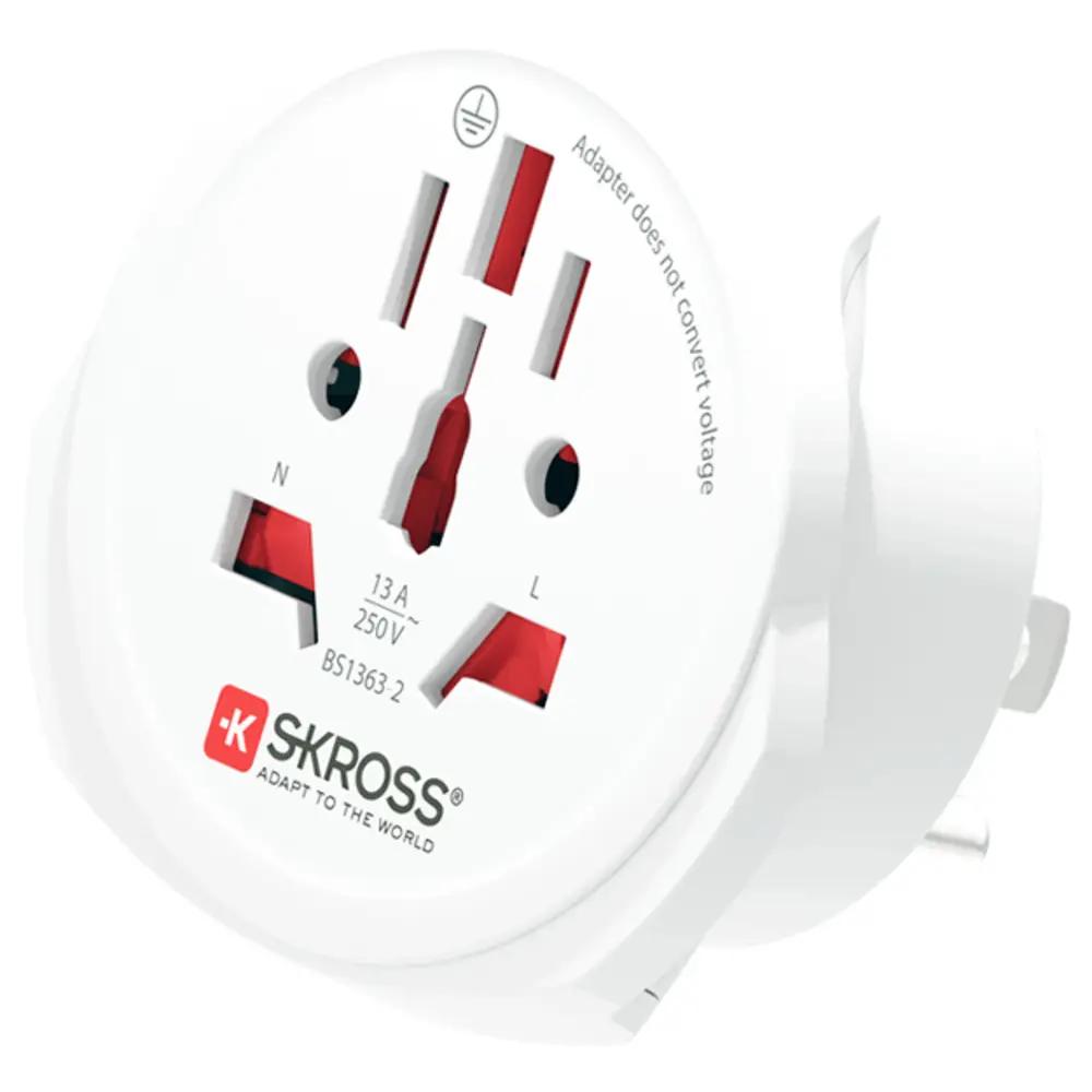Adapter SKROSS World to USA, 100–250V - Bardhë