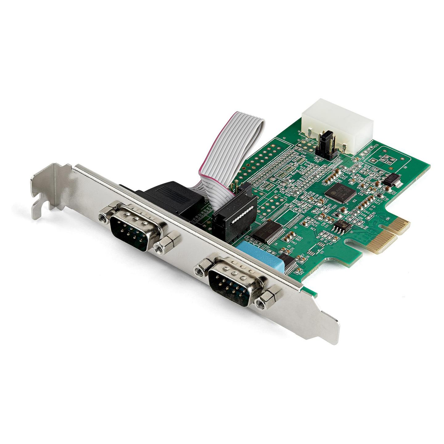 Kartë Zgjerimi StarTech.com PEX2S953, PCI Express x1, 2x Serial RS-232 DB9, deri në 921.6Kbps, ASIX AX99100, 16950 UART, Low Profile + Full Height