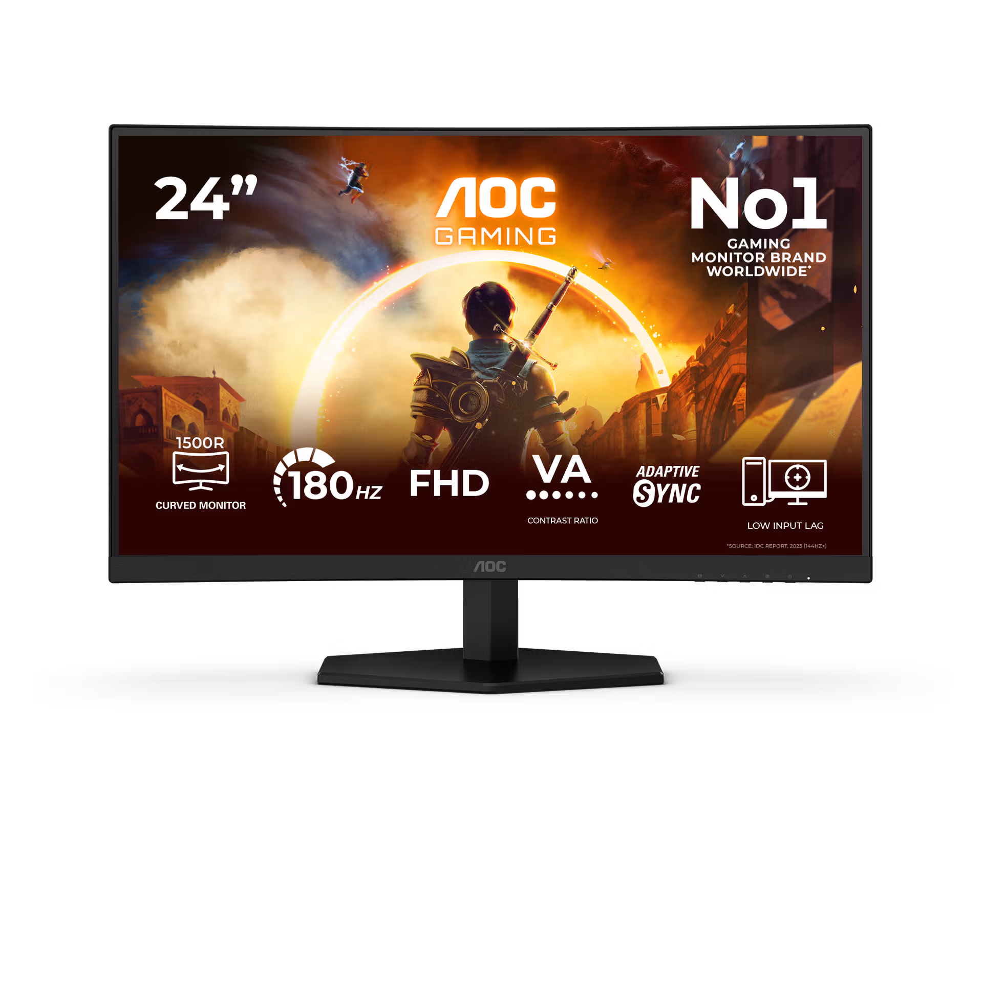 Monitor Gaming AOC C24G42FE / 23.6" / Full HD VA / 180Hz / 4ms / HDMI+DisplayPort - Zezë