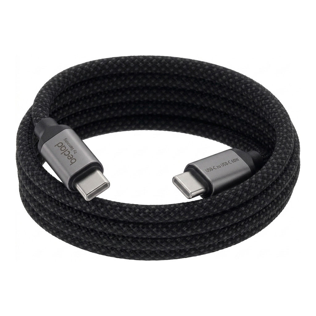 Kabllo USB beclad by Samsung / USB-C në USB-C / 60W / 480Mbps / Magnetike / Najlon – Zezë