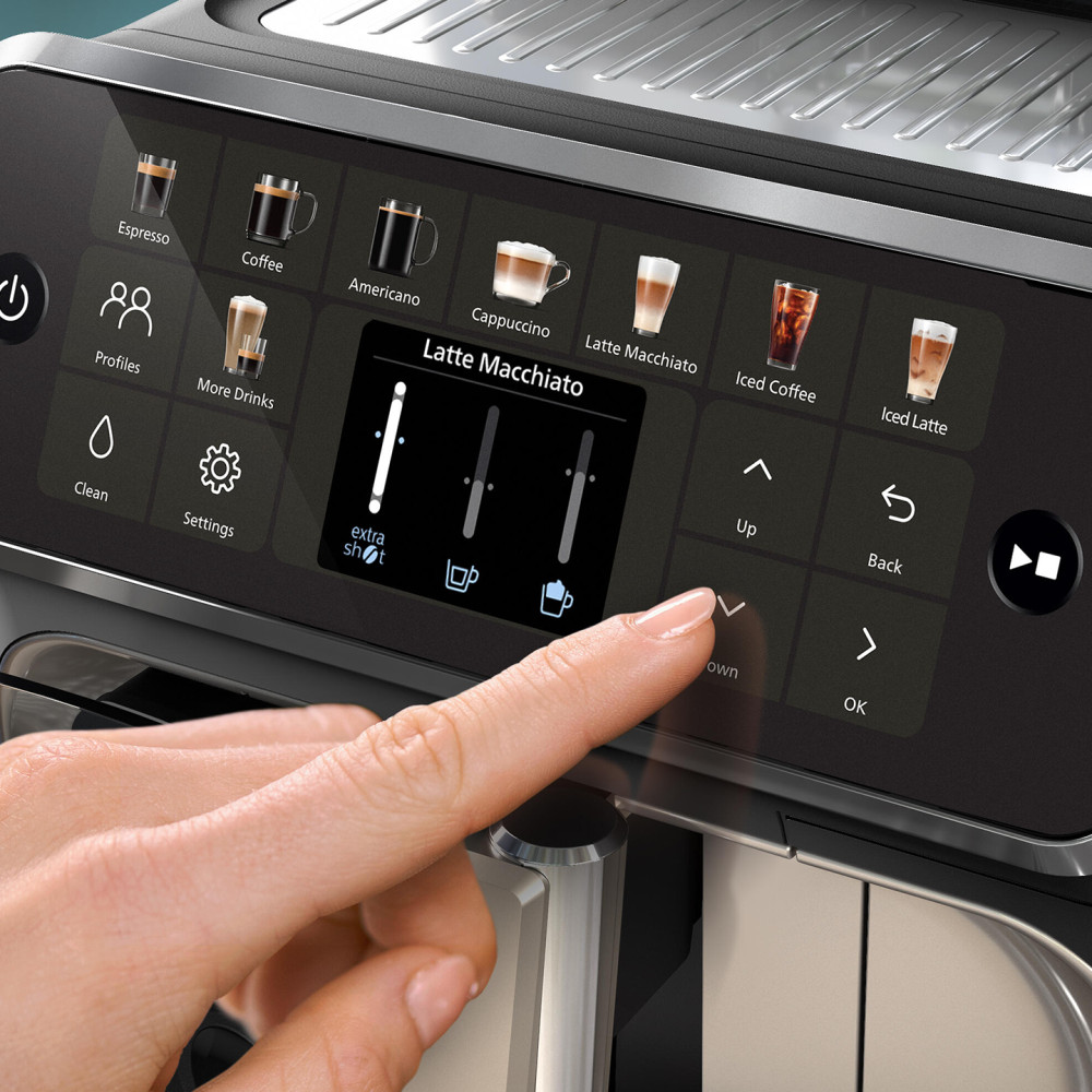 Aparat për kafe Philips Series 5500 / EP5549/70 / LatteGo / 15 Bar / 1.8L – Zezë/Argjend - 4