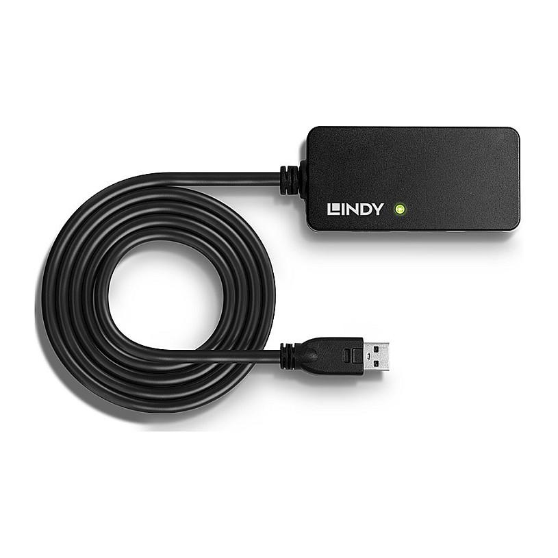 Hubs LINDY 43159, USB 3.0, 4x USB-A, Zgjatuese Aktive, 10m, 5Gbps - Zezë - 3