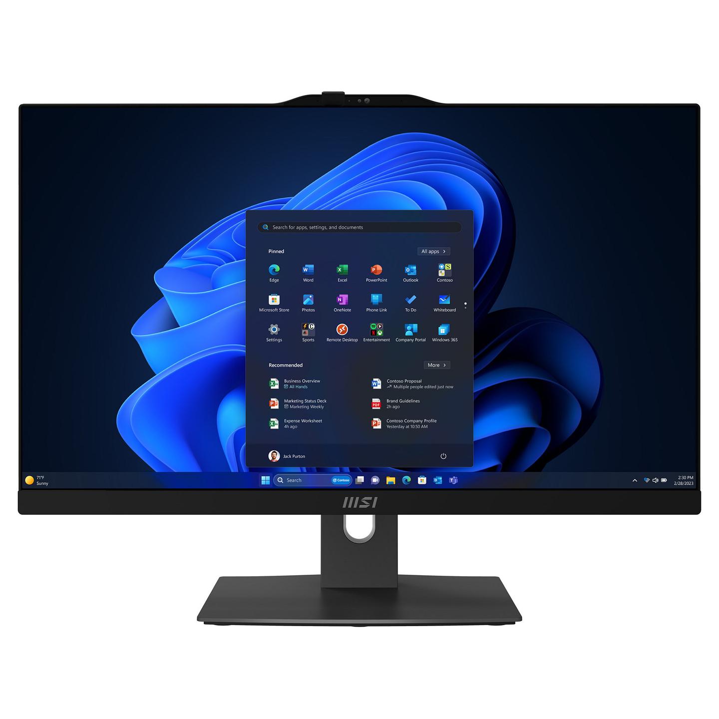 AIO MSI Modern AM242TP 1M-1230EU, Core 3 100U, 8GB DDR5, 256GB, 23.8" FHD IPS Touch, Intel Graphics - Zezë - 9