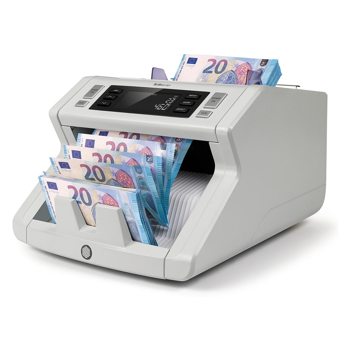 Numërues dhe Verifikues i Kartëmonedhave Safescan 2265 G2, 1200 Kartëmonedha/Minutë, Kontroll UV dhe Magnetik – Gri - 2