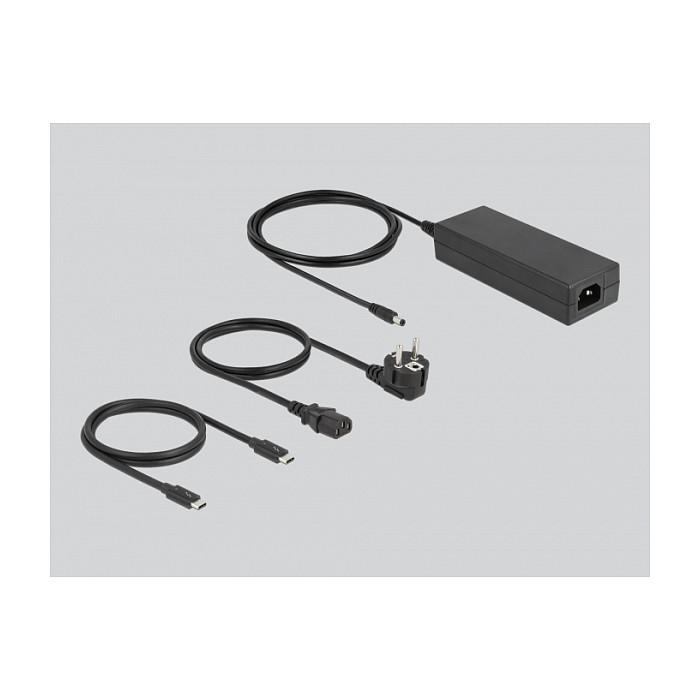 Hub Thunderbolt 4 DeLOCK 64157 / 3x Thunderbolt 4 + 1x USB-A / 40 Gbit/s / 8K / Power Delivery 85W / 80 cm - Gri - 3