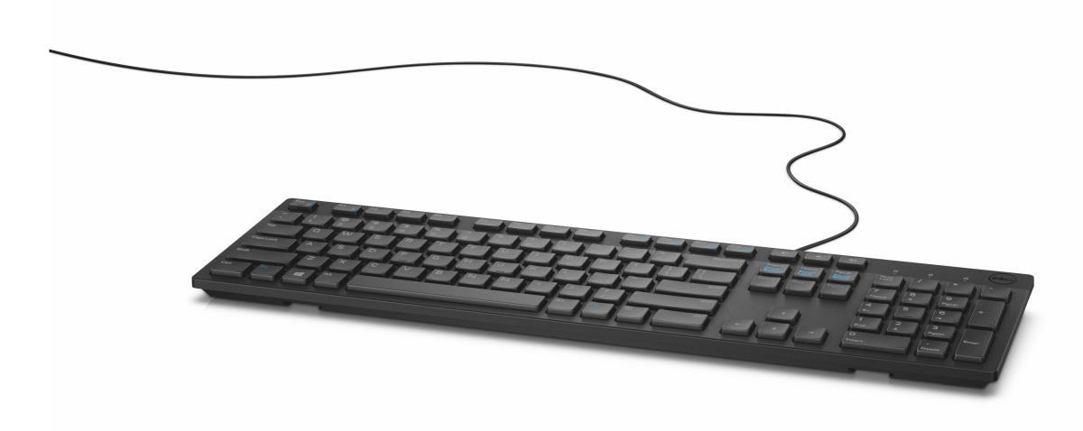 Tastierë me kabllo Dell KB216 / USB / Full-Size / Plunger / QWERTY UK - Zezë