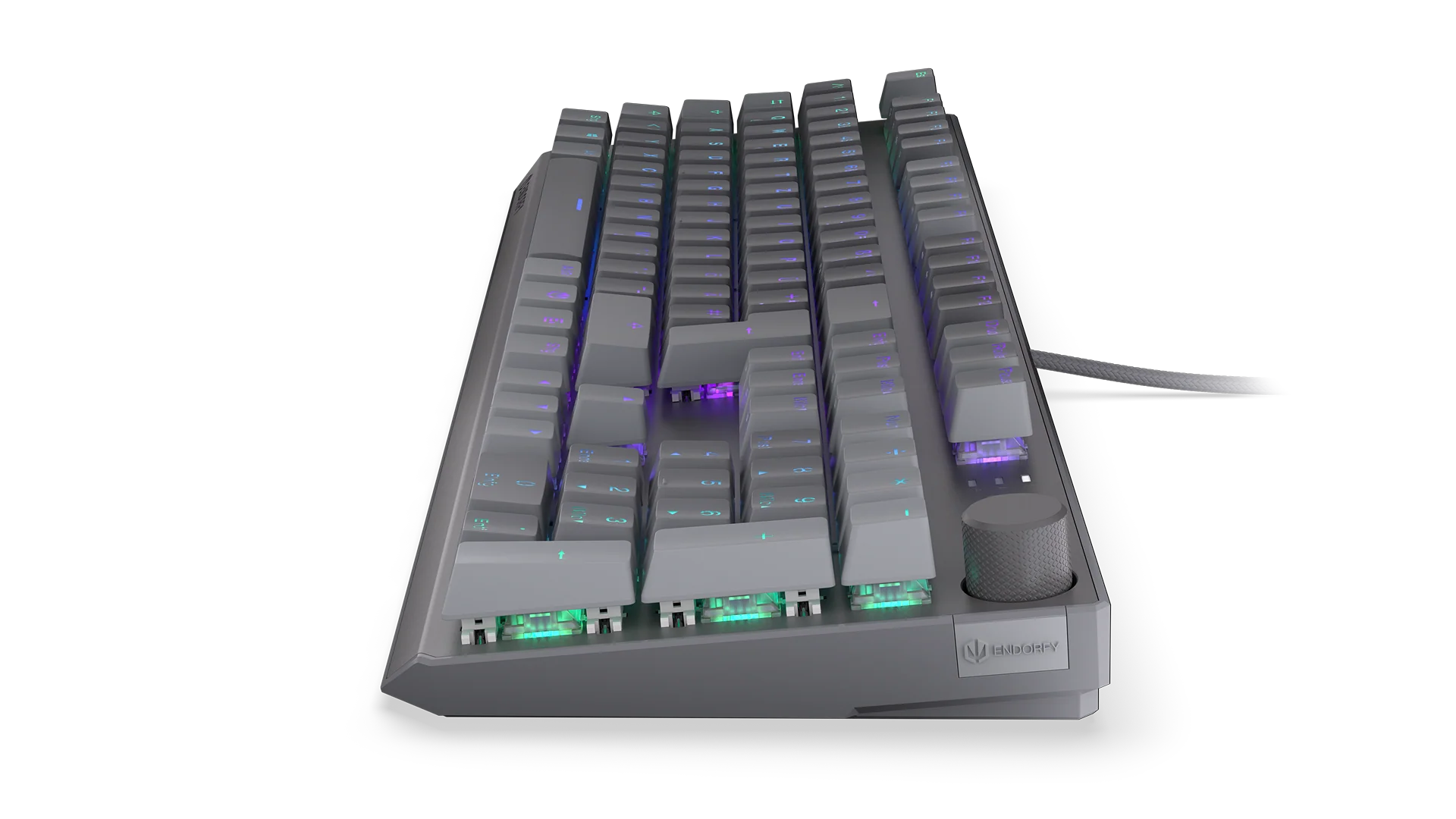 Tastierë Gaming ENDORFY Thock V2 / Wired / DE / Mekanike / Red Switches / ARGB / 104 Taste - Gri - 3