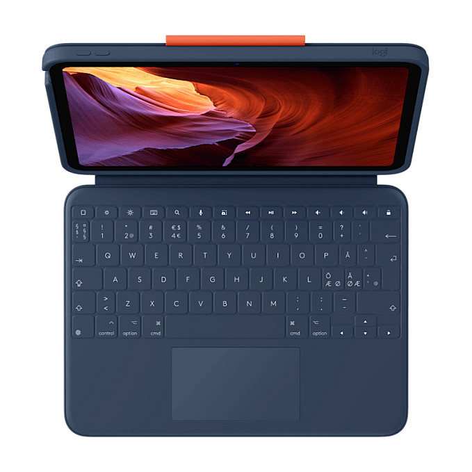 Tastierë Me kabllo Logitech Rugged Combo 4 Touch / QWERTY / Nordic / Trackpad / Smart Connector - Blu - 7