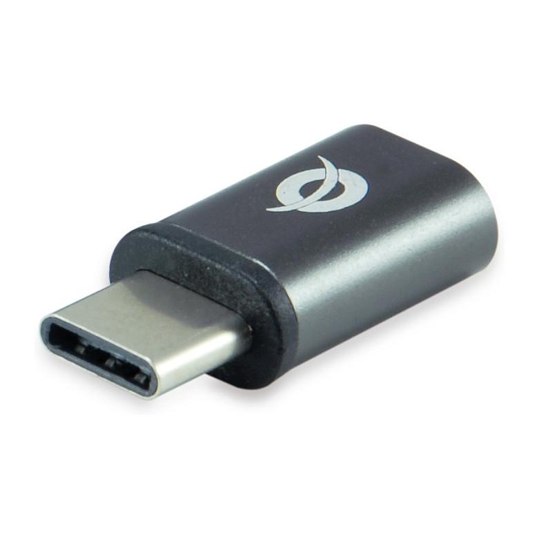 Adapter Conceptronic DONN05G, USB-C Mashkull në Micro USB Femër, USB 2.0, 480Mbps, 3 copë - Gri - 2