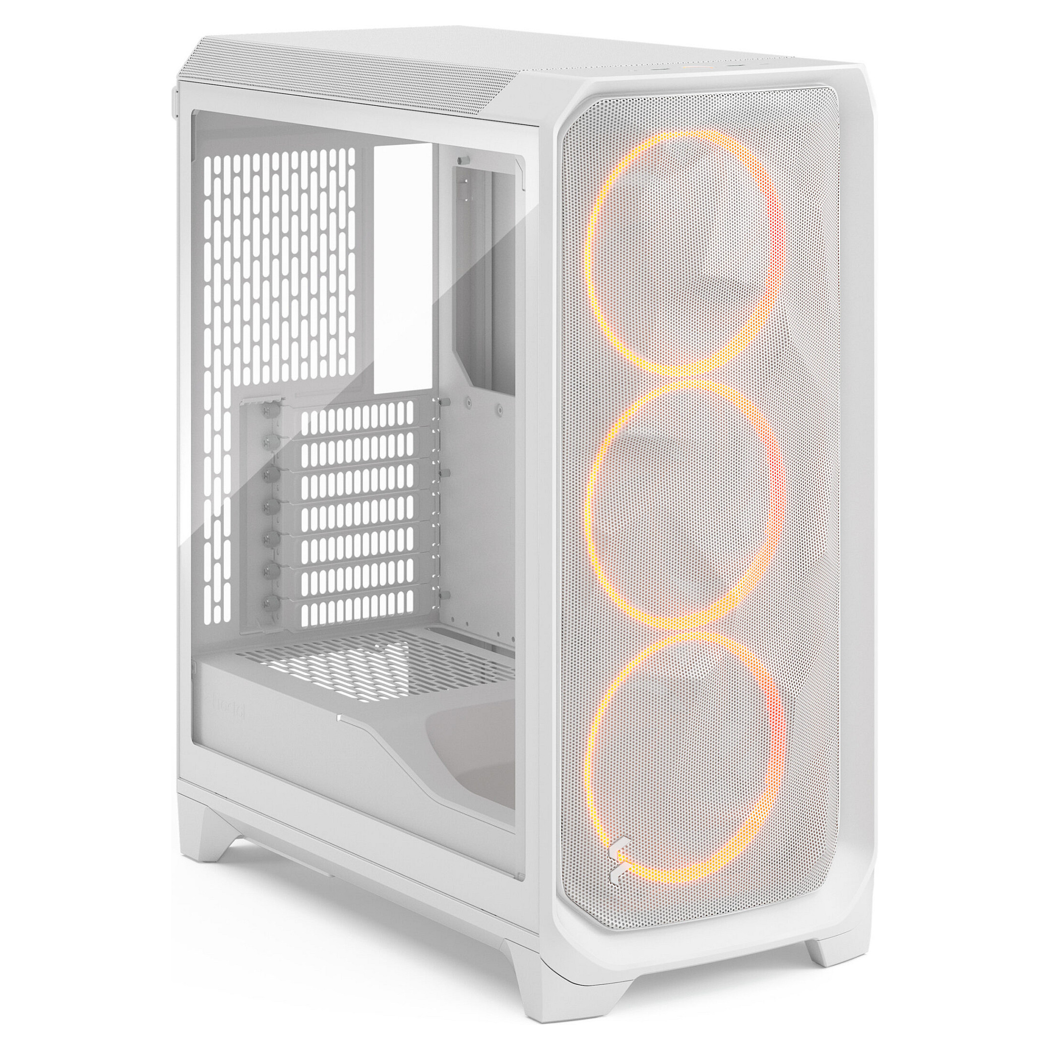 Kasë Midi Fractal Design Meshify 3 RGB TG Light Tint – Bardhë - 3