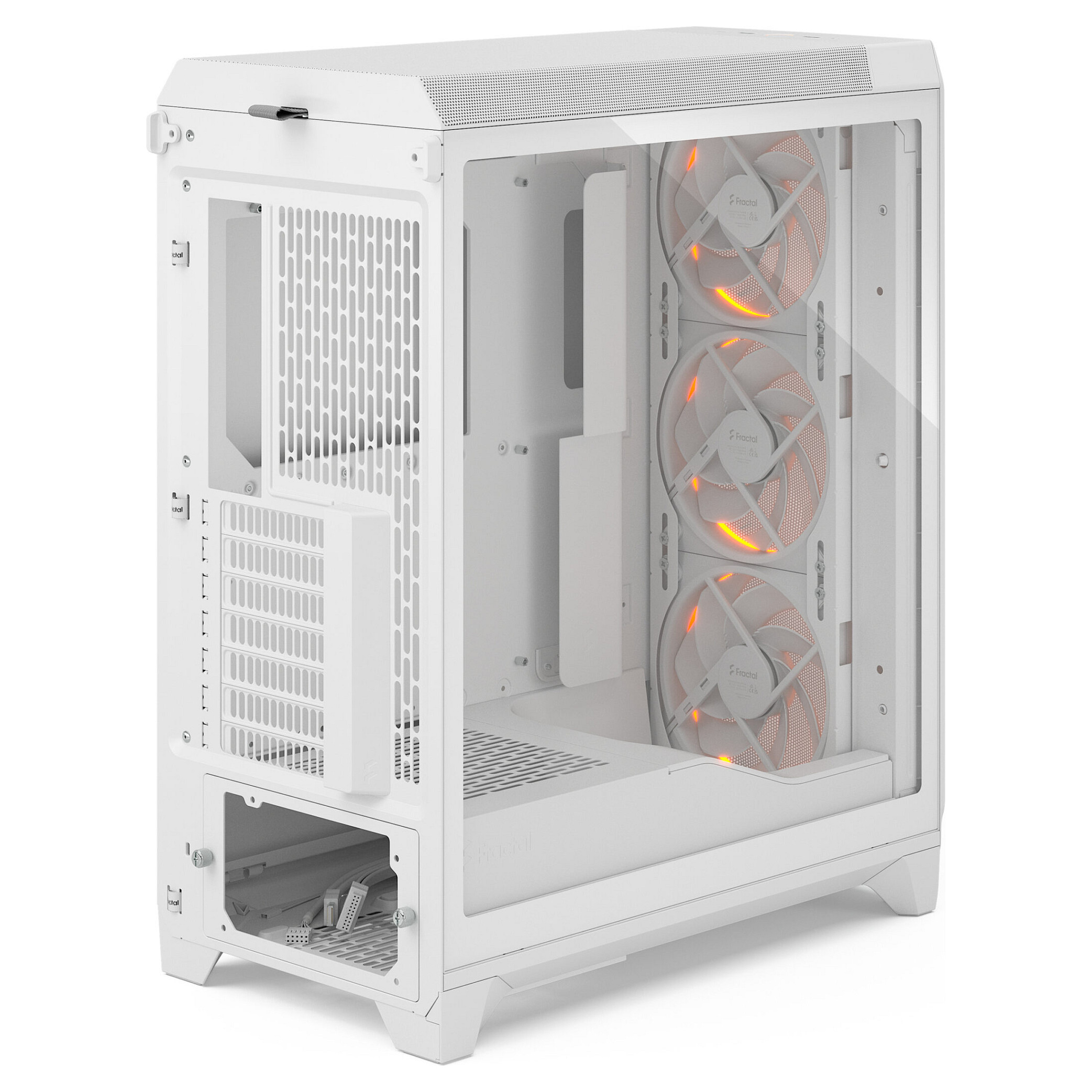 Kasë Midi Fractal Design Meshify 3 RGB TG Light Tint – Bardhë - 11