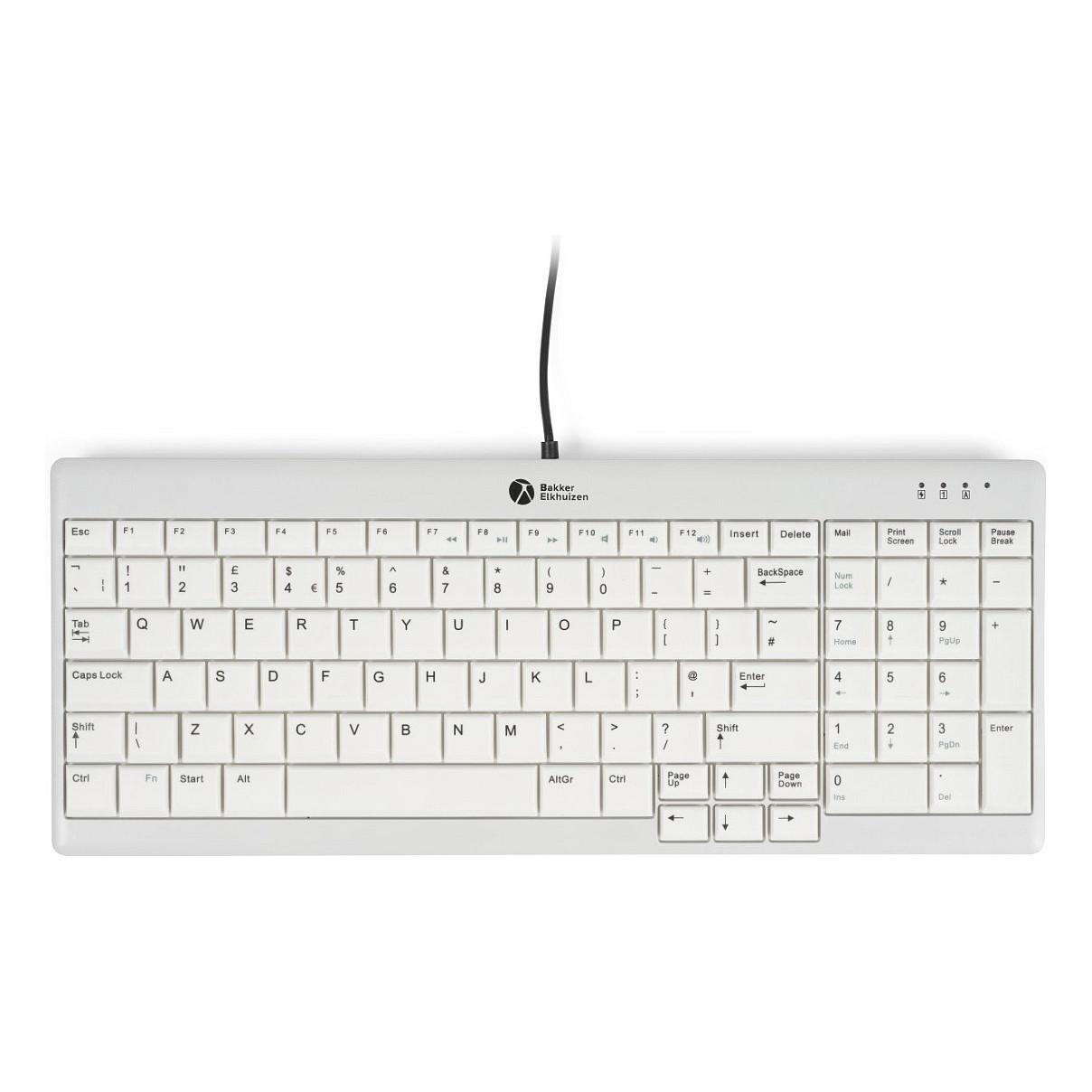 Tastierë me kabllo BakkerElkhuizen UltraBoard 960 V2 Compact Standard / US QWERTY / Scissor / 100% / USB - Gri