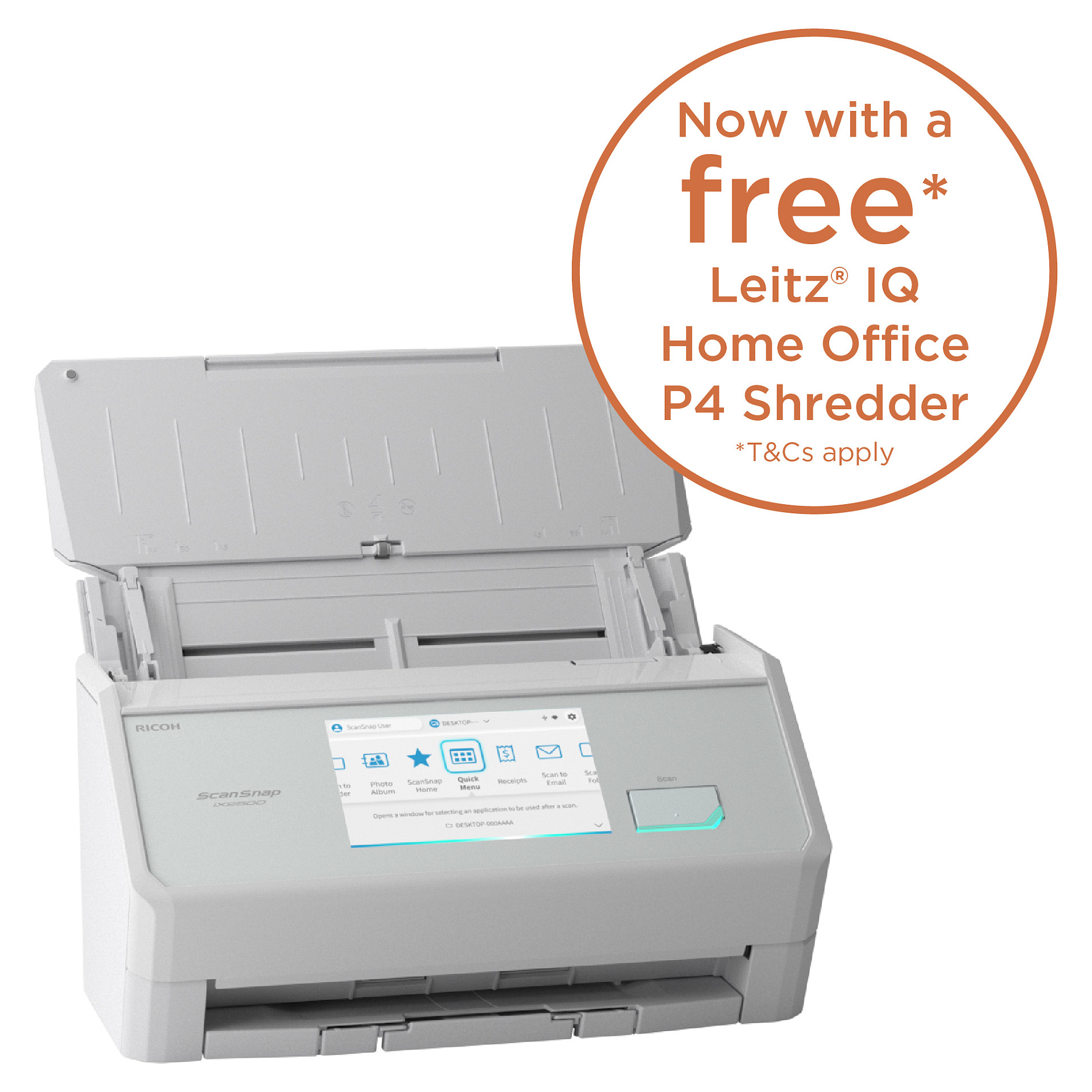 Skaner RICOH ScanSnap iX2500 A4 Document Scanner with ADF - Bardhë - 2