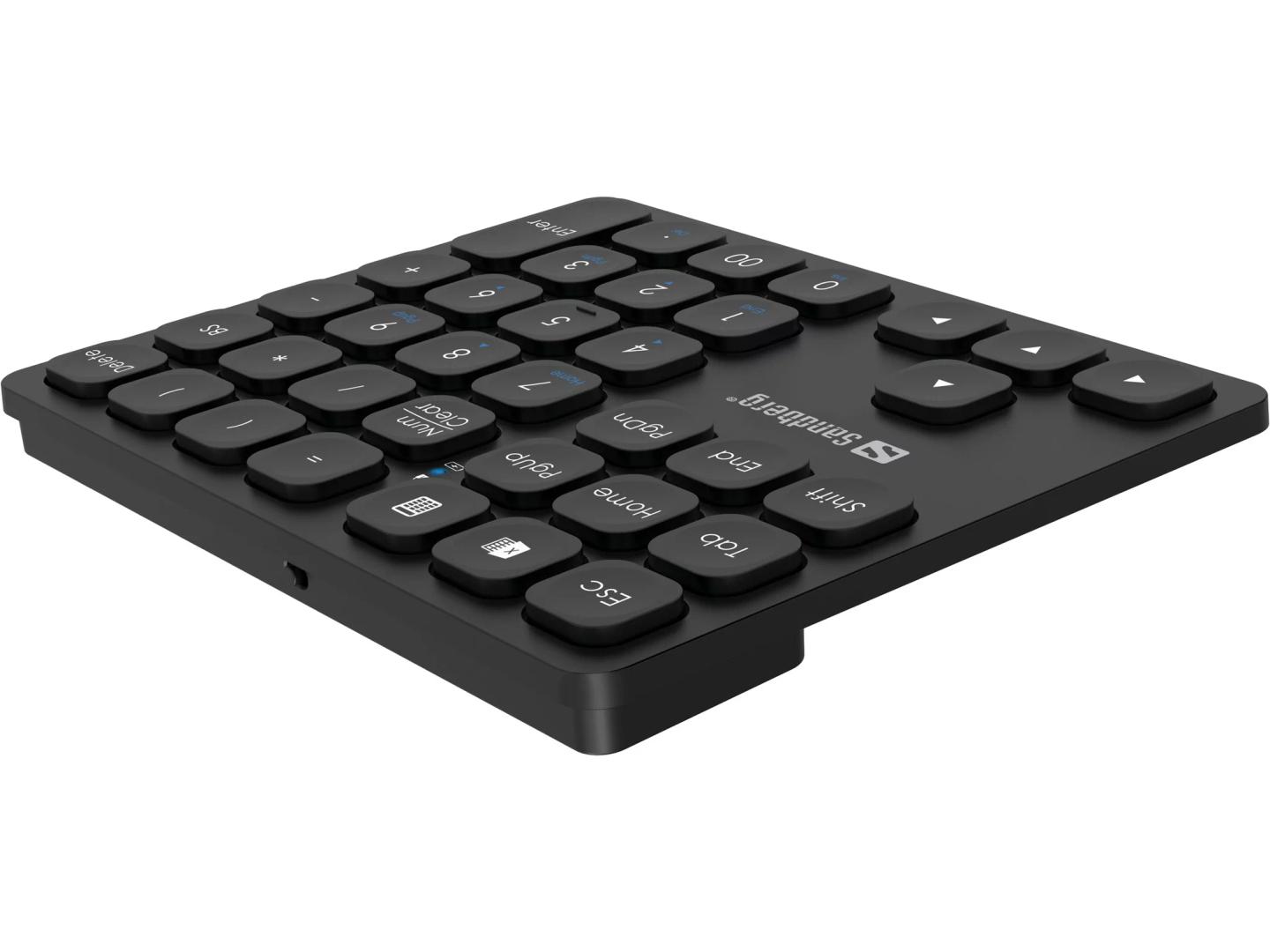 Tastierë Pa kabllo Sandberg Wireless Numeric Keypad Pro / 2.4 GHz + Bluetooth / USB-A - Zezë - 2