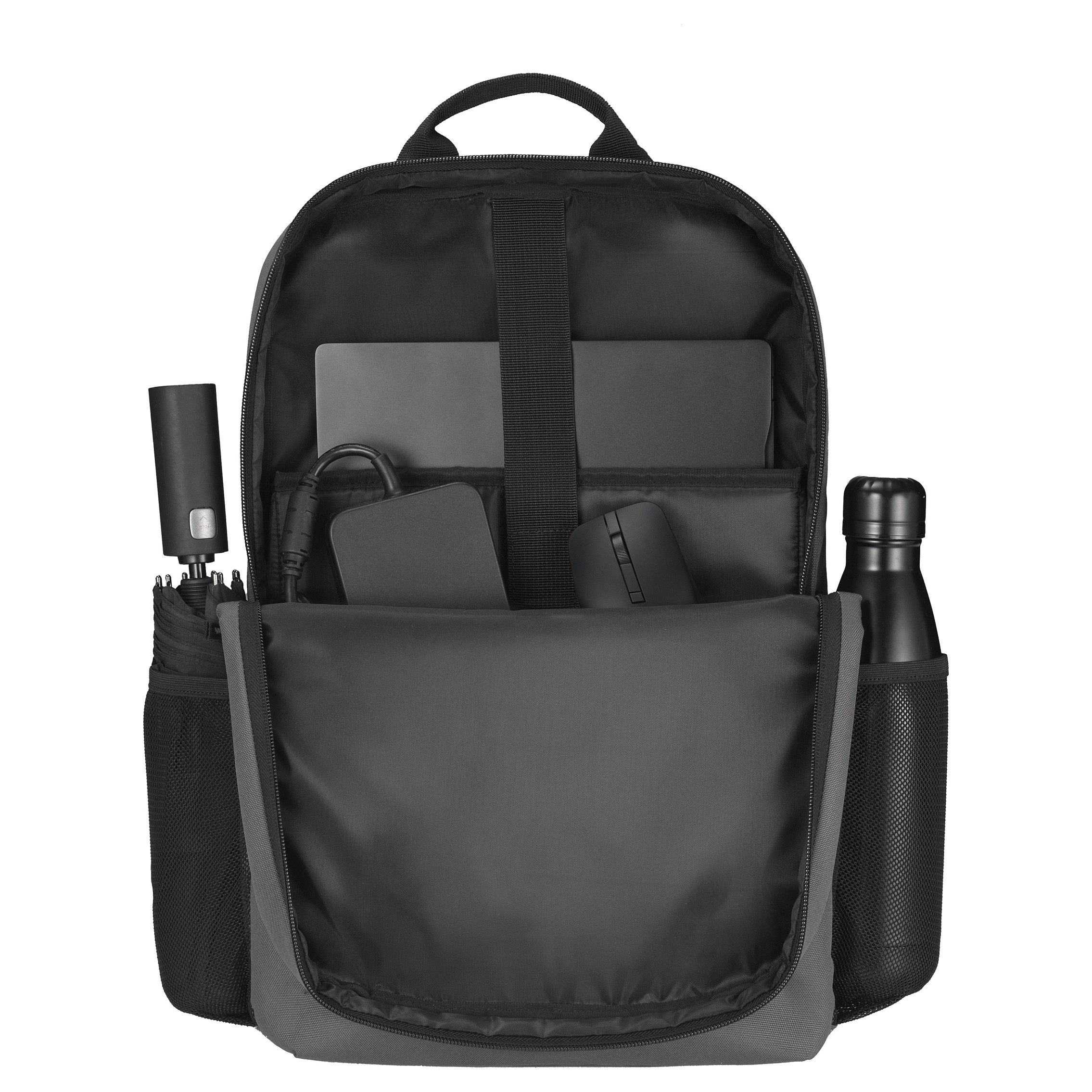 Çantë për laptop ASUS Nereus AP1602 / Backpack / 16" / Water-Resistant Polyester / Padded Laptop Compartment / Front Pocket / Side Pocket - Gri - 5