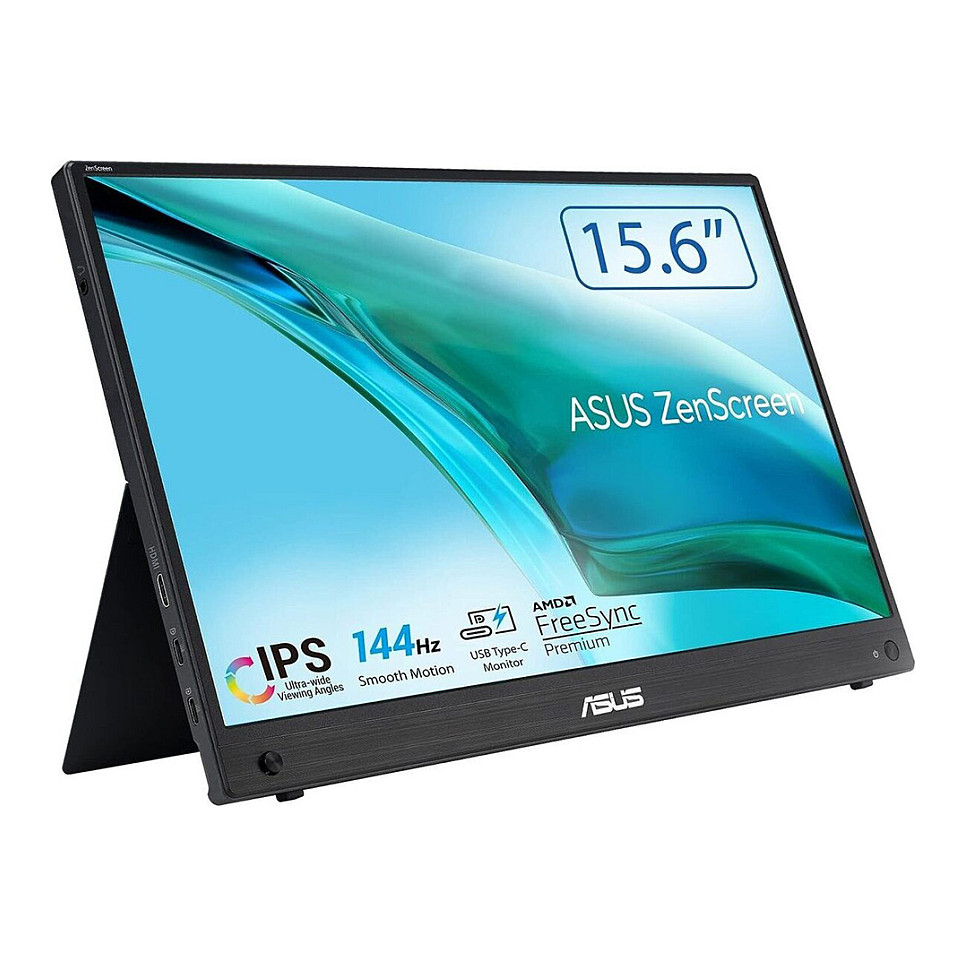 Monitor ASUS ZenScreen MB16AHG / 15.6″ / Full HD IPS / 144Hz / 3ms / Mini HDMI + HDMI + USB-C - Zezë - 1