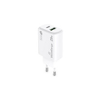 Karikues MediaRange MRMA112-2 / GaN / 25W / USB-C / USB-A / PD 3.0 / QC 3.0 - Bardhë - 4