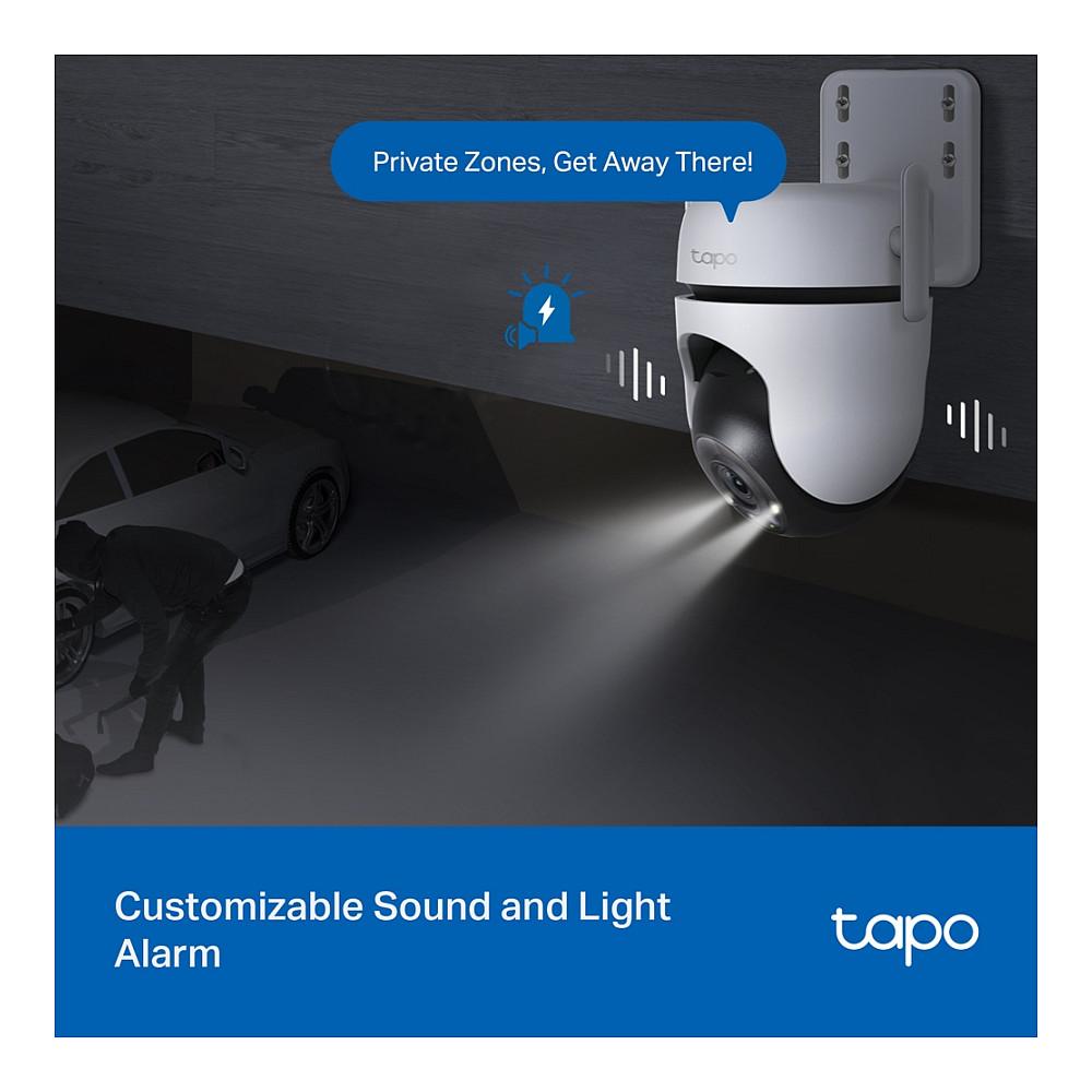 Kamerë Sigurie IP CCTV TP-Link Tapo C520WS, 2K 4MP, Wi-Fi, Pan & Tilt 360° - Zezë/Bardhë - 6