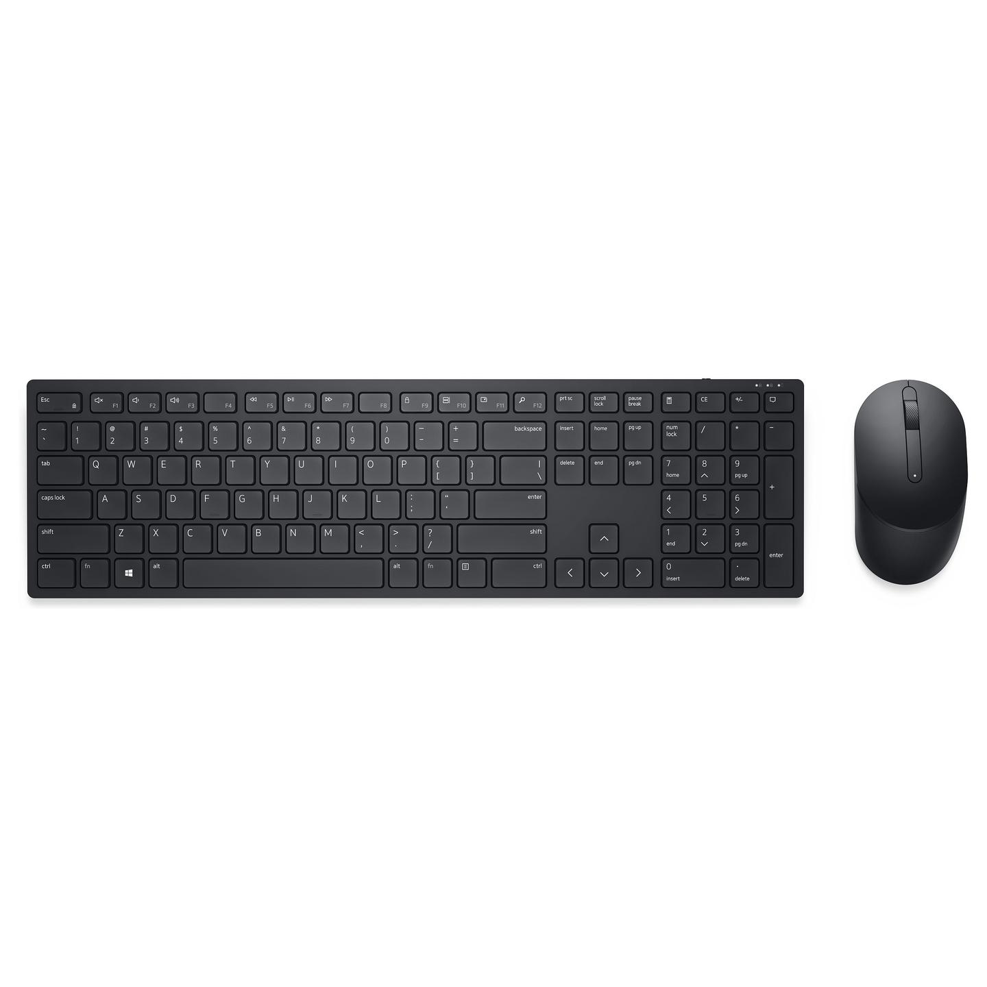 Combo (Tastierë & Maus) Dell Pro KM5221W, Full Size, QWERTY US International, 2.4 GHz, 12 Hotkeys - Zezë - 1