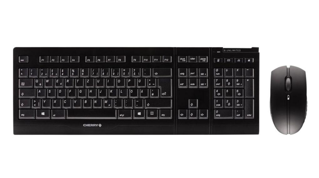 Combo (Tastierë & Maus) CHERRY B.UNLIMITED 3.0 / Wireless / RF 2.4 GHz / QWERTZ / Full-Size / 109 Keys / 2000 DPI / 3 Buttons - Zezë