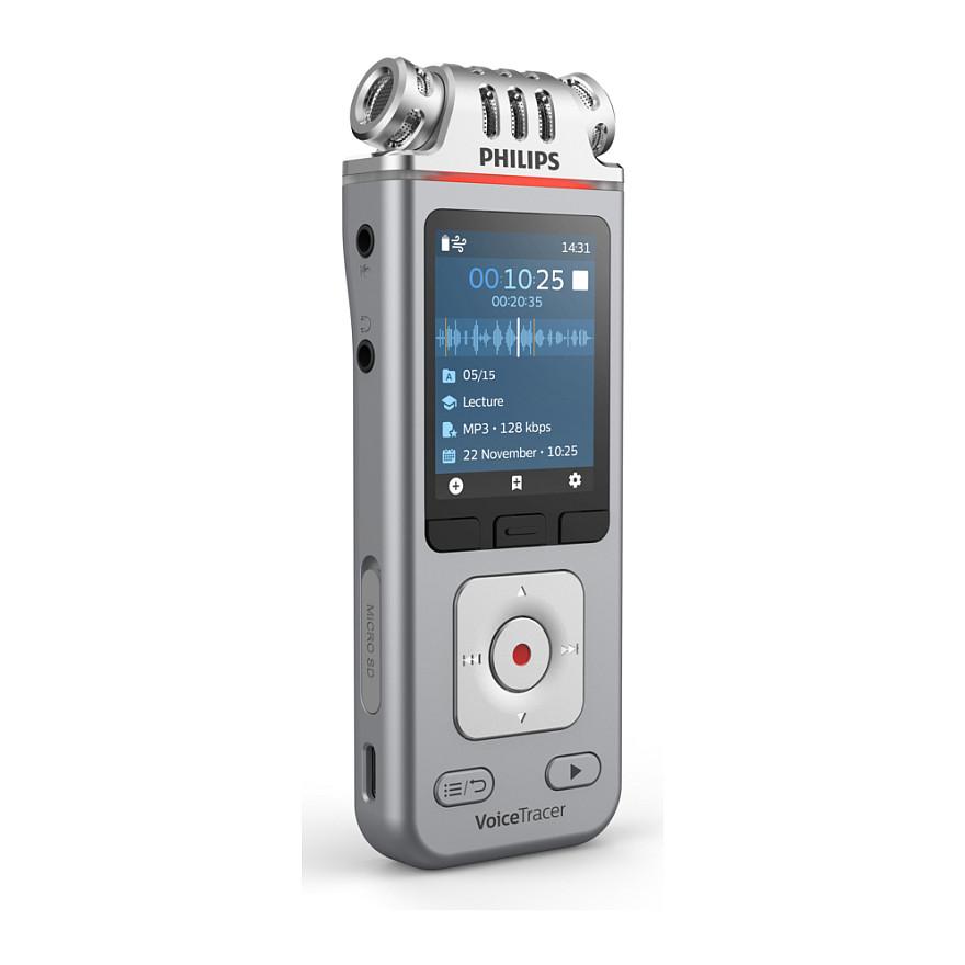 Rekordues Zëri Philips VoiceTracer DVT4115, 8GB, Stereo, MP3/WAV, Wi-Fi, USB-C - Argjend - 6