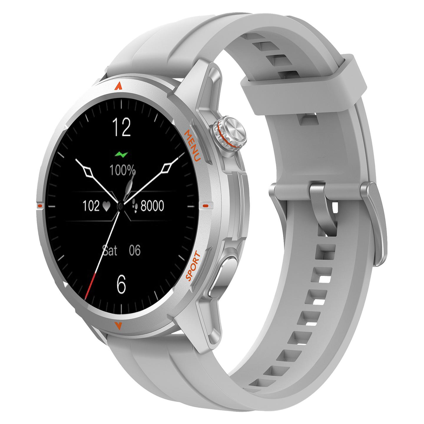 Orë e mençur Bea-fon SmartWatch 601, 1.43", AMOLED, GPS, Bluetooth 5.3, SpO₂, IP68 - Argjendtë