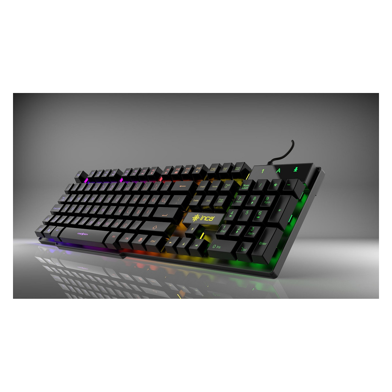 Tastierë Gaming Incase IKG-446 RGB Wired / QWERTZ - Zezë - 6
