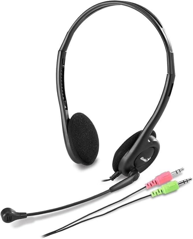 Kufje Genius HS-200C / Për PC / On Ear / Me mikrofon / 3.5 mm / 20Hz - 20KHz / 105 dB / Adujstable / Lightweight / Me kabëll / E zezë - 4
