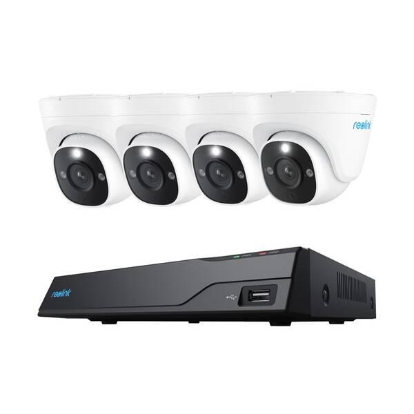 NVR Reolink NVS8-12MD4, 8-Kanal, 4× Kamera 12MP, 2TB HDD, 8× PoE, 4K, H.265, HDMI, VGA, eSATA, IP67 - Bardhë/Zezë