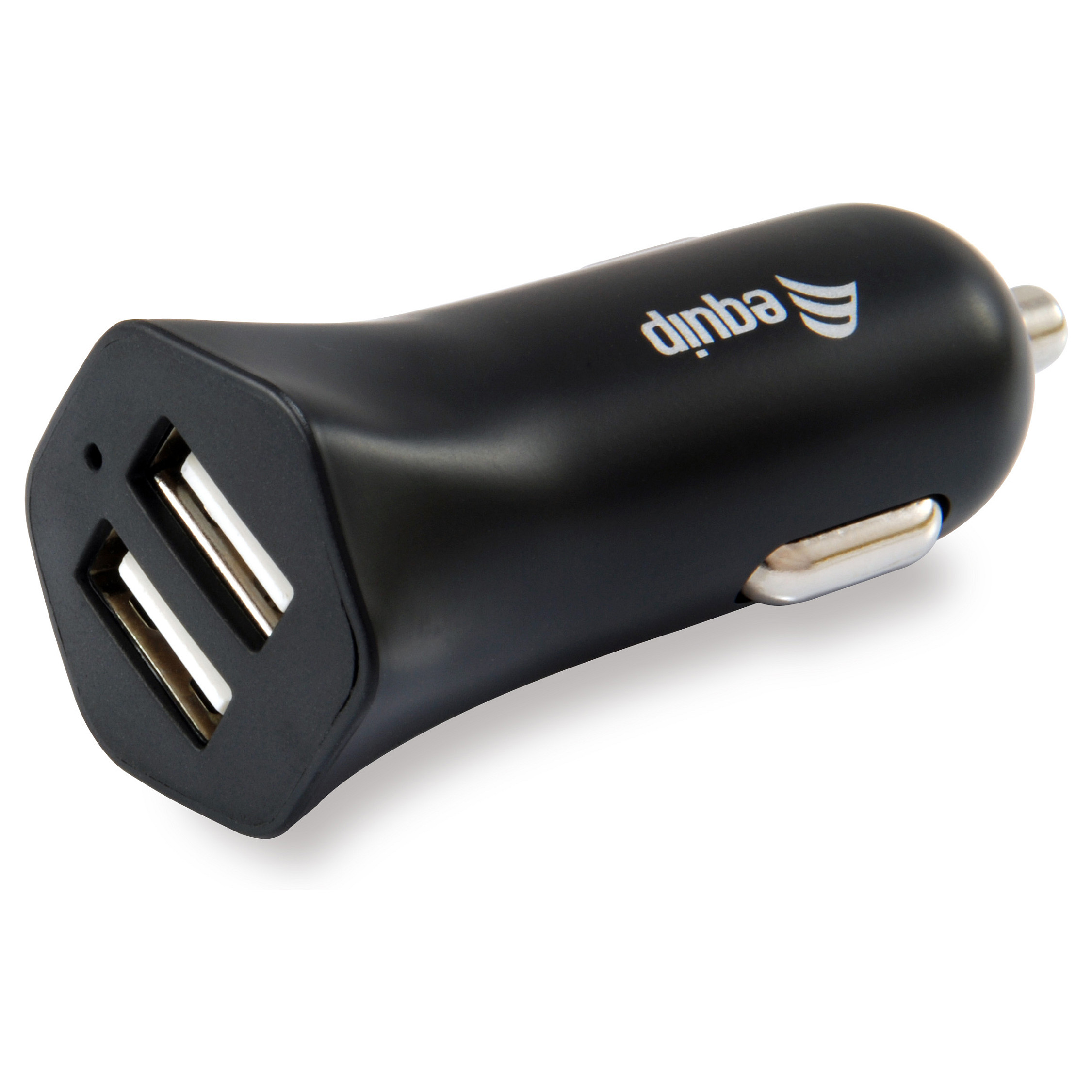 Adapter telefoni për veturë Equip 245510 / 2x USB-A / 12W / 12-24V – Zezë