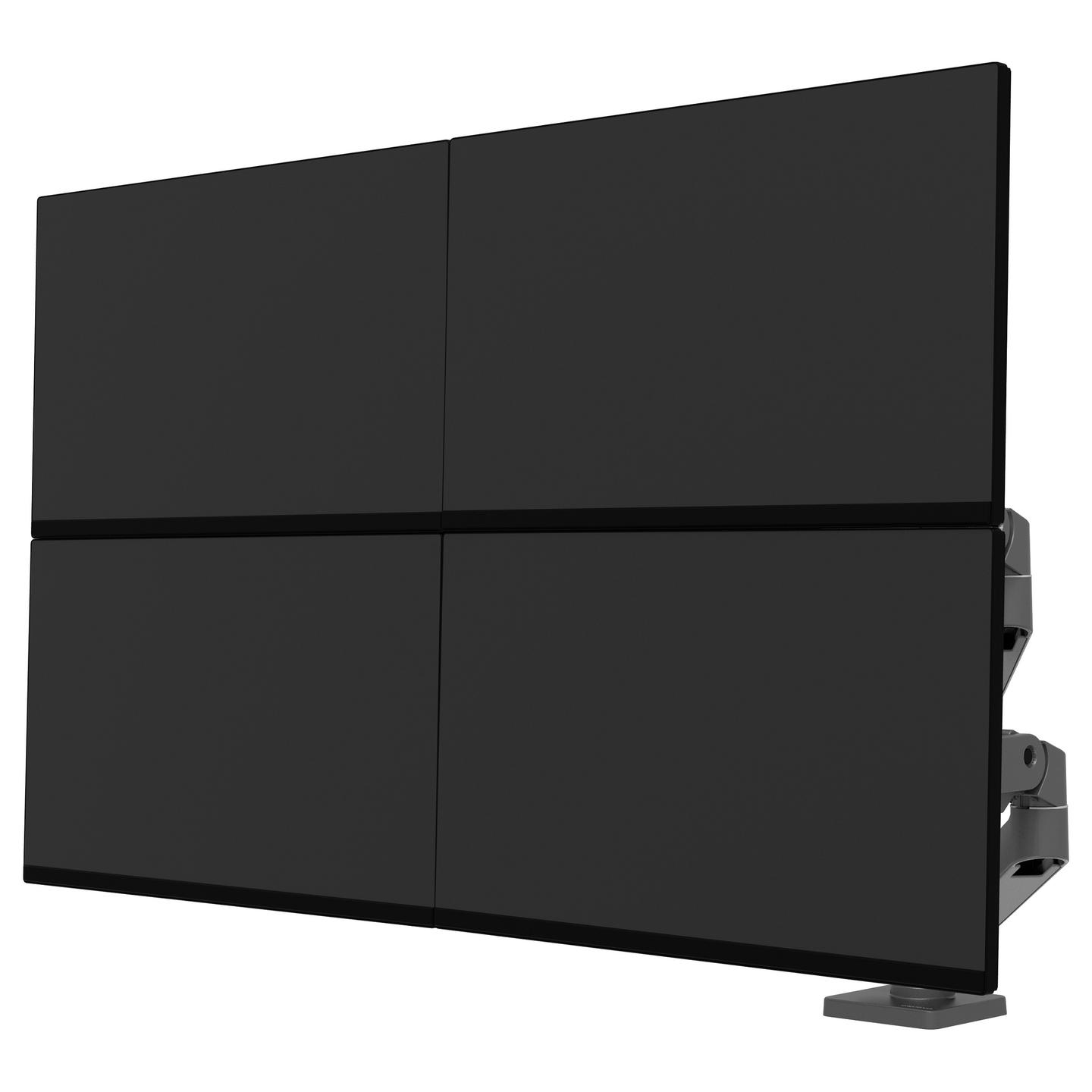 Mbajtëse për Monitor Ergotron LX Pro 45-686-293, 2 Monitorë, deri 27", 20kg, VESA 100x100mm - Gri e Errët, Zezë - 2