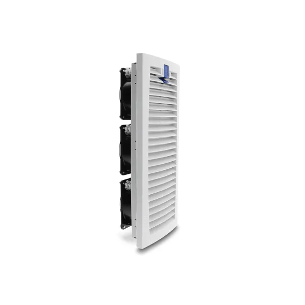 Ftohës për Kasë DeLOCK 3x Axiallüfter / 120mm / 230V AC / 2500 RPM / 561 m³/h / Me Filter – Bardhë/Blu/Zezë