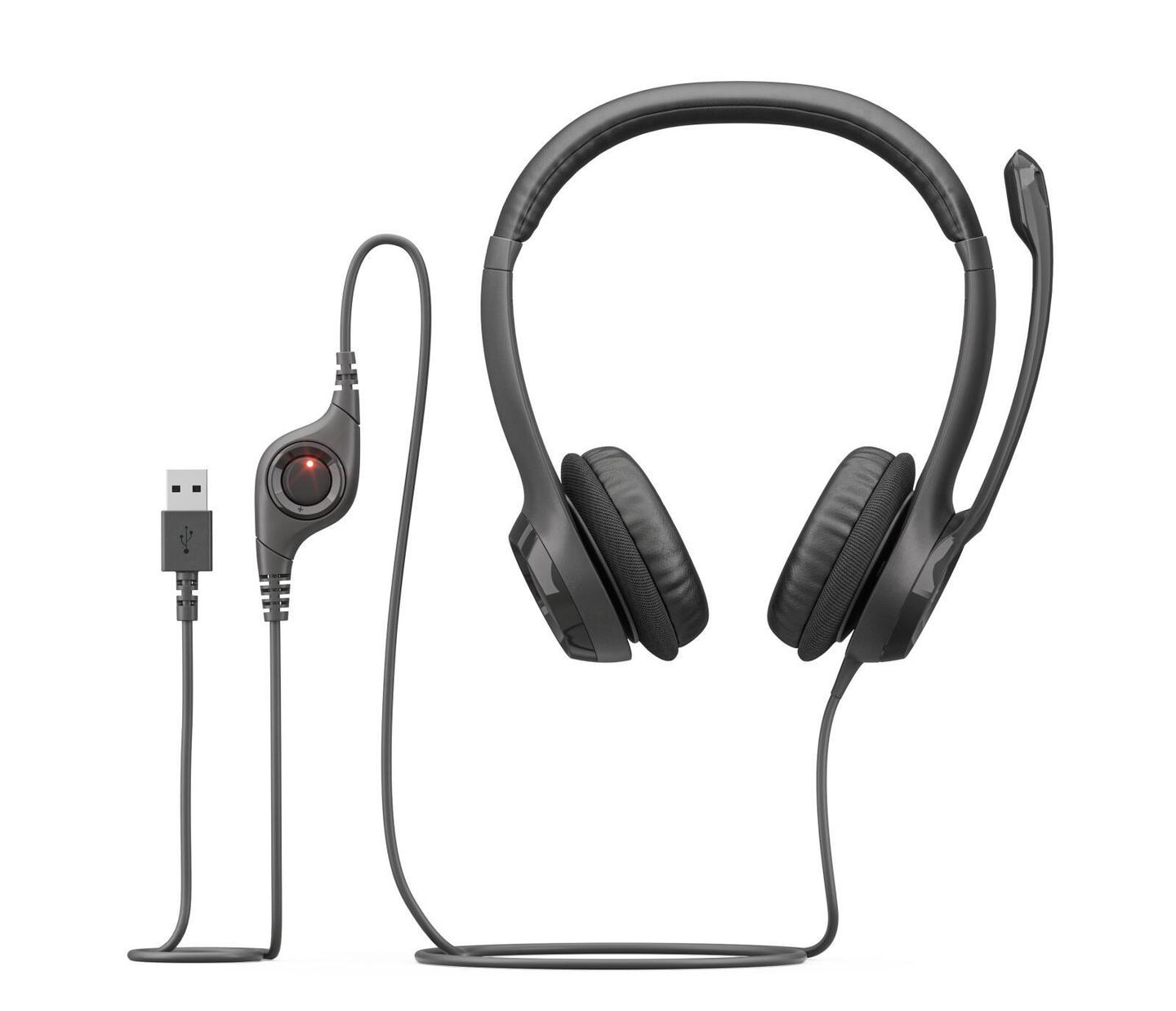 Kufje me Kabllo Logitech H390 / USB / Stereo / Mikrofon Noise-Cancelling / 30mm – Zezë - 2